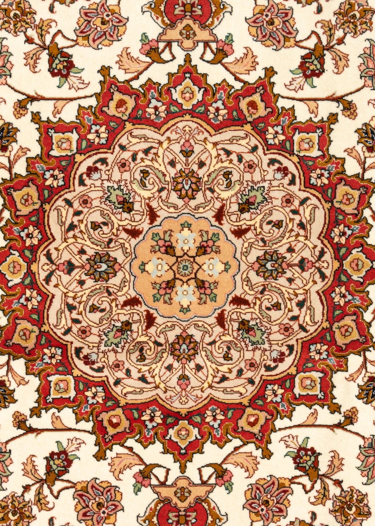 205 x 205 Täbriz mit Seide