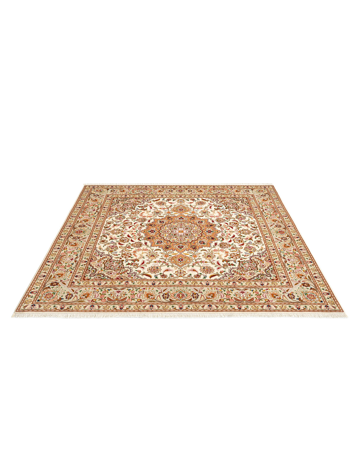 200 x 197 Täbriz mit Seide
