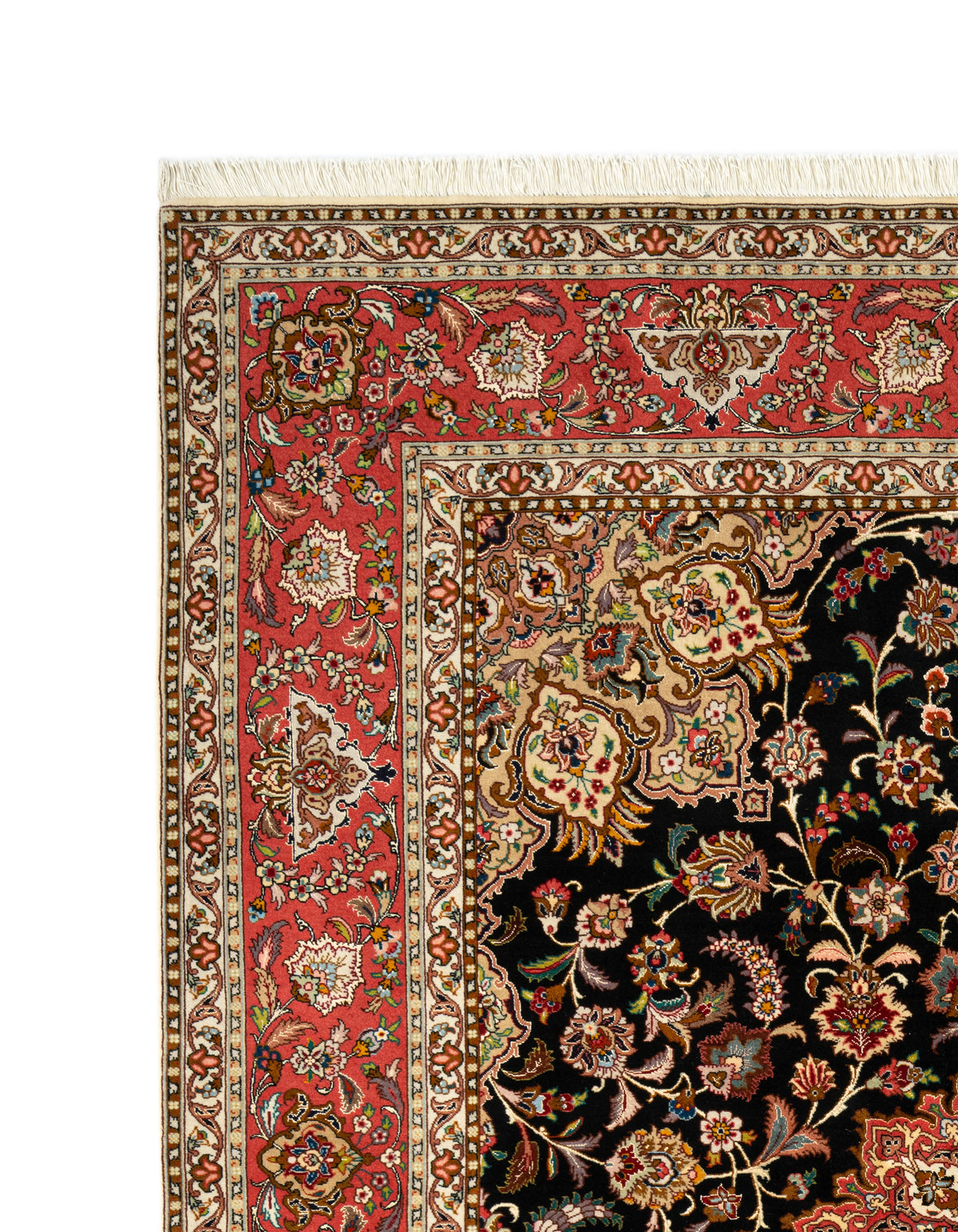258x204 Tabriz avec de la soie