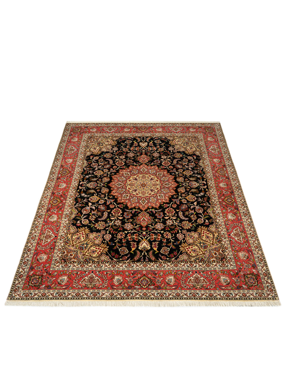 258x204 Tabriz avec de la soie