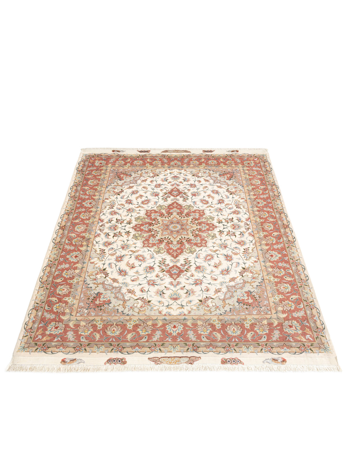 215 x 152 Täbriz mit Seide