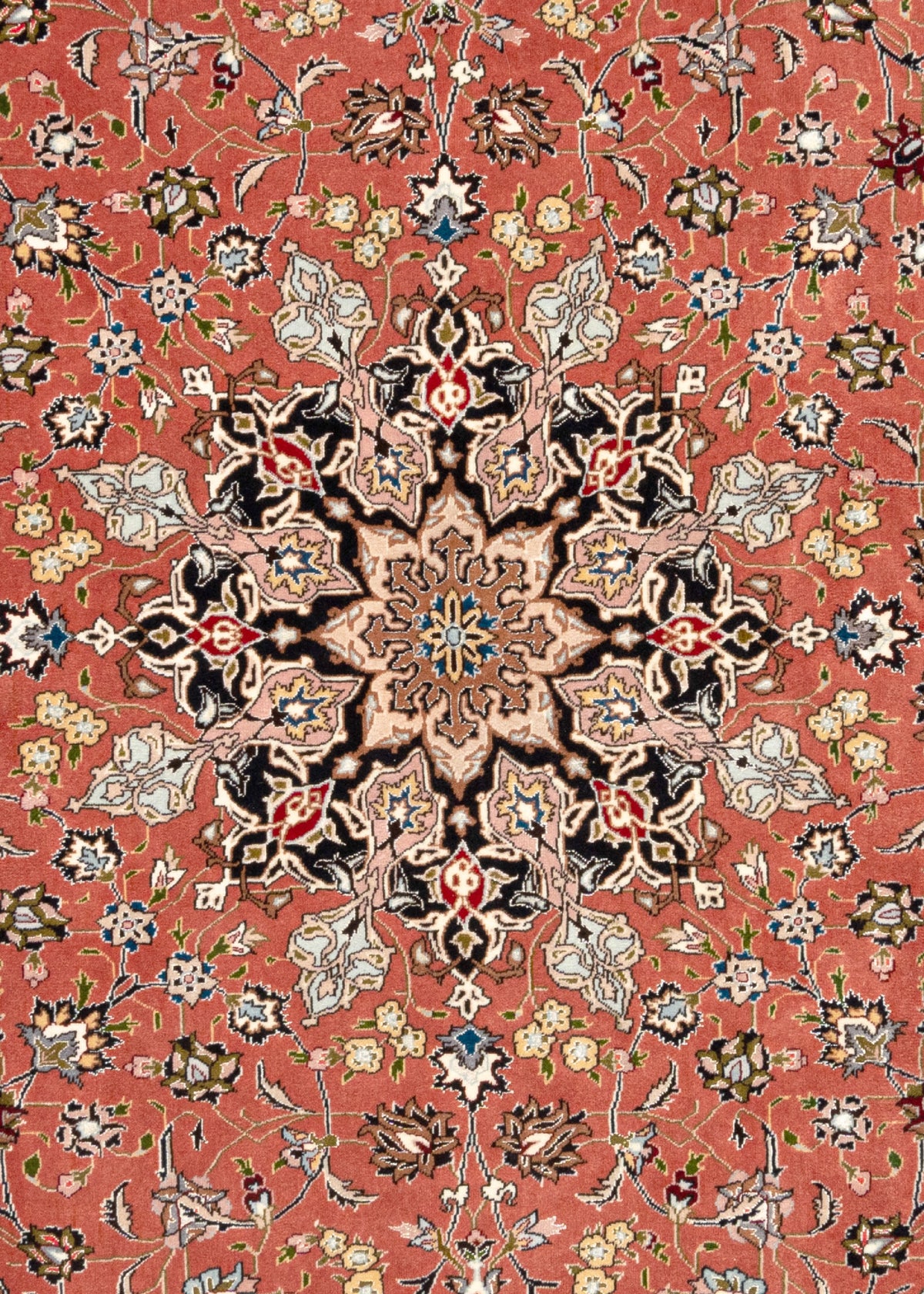 210 x 210 Täbriz mit Seide
