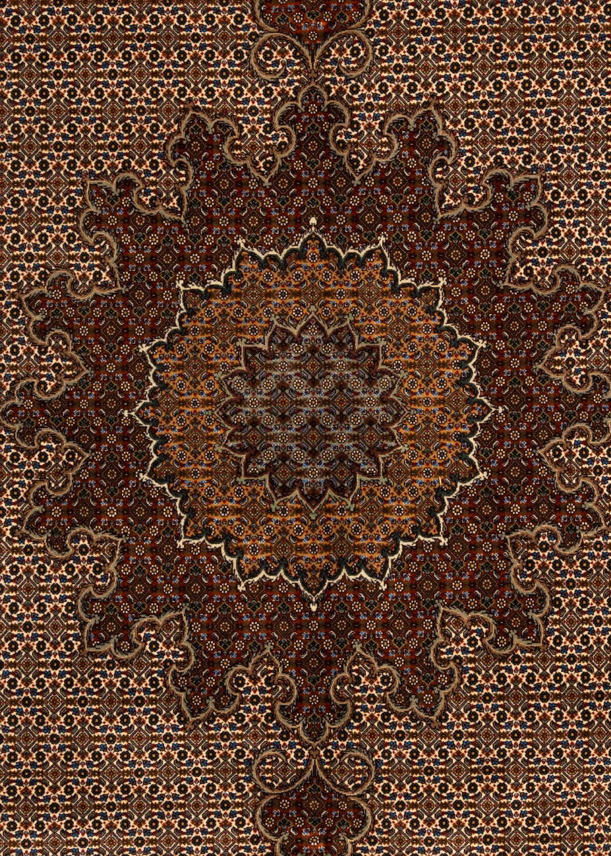 311 x 302 Täbriz mit Seide