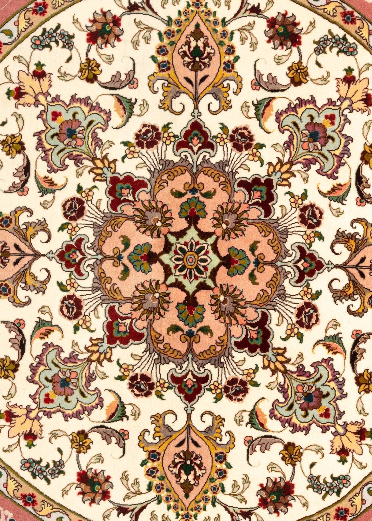 150 x 150 Täbriz mit Seide