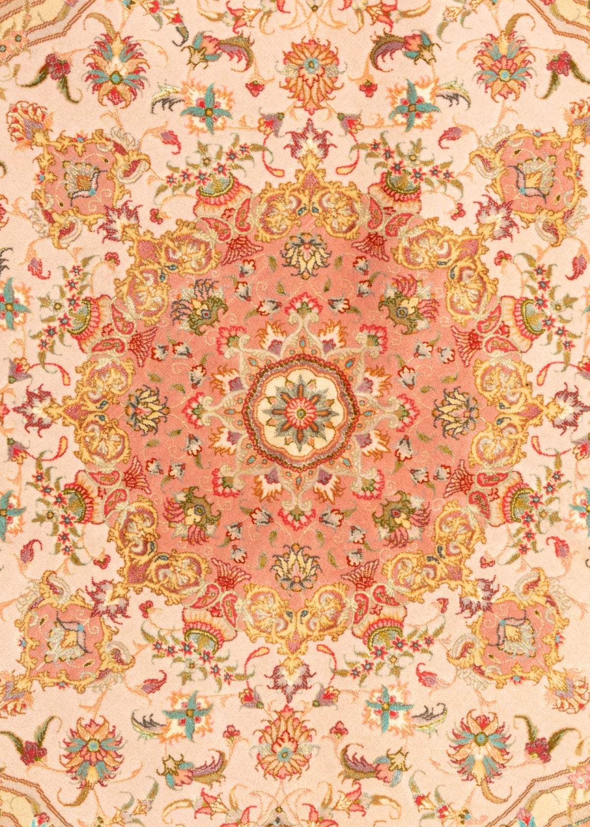 150 x 150 Täbriz mit Seide