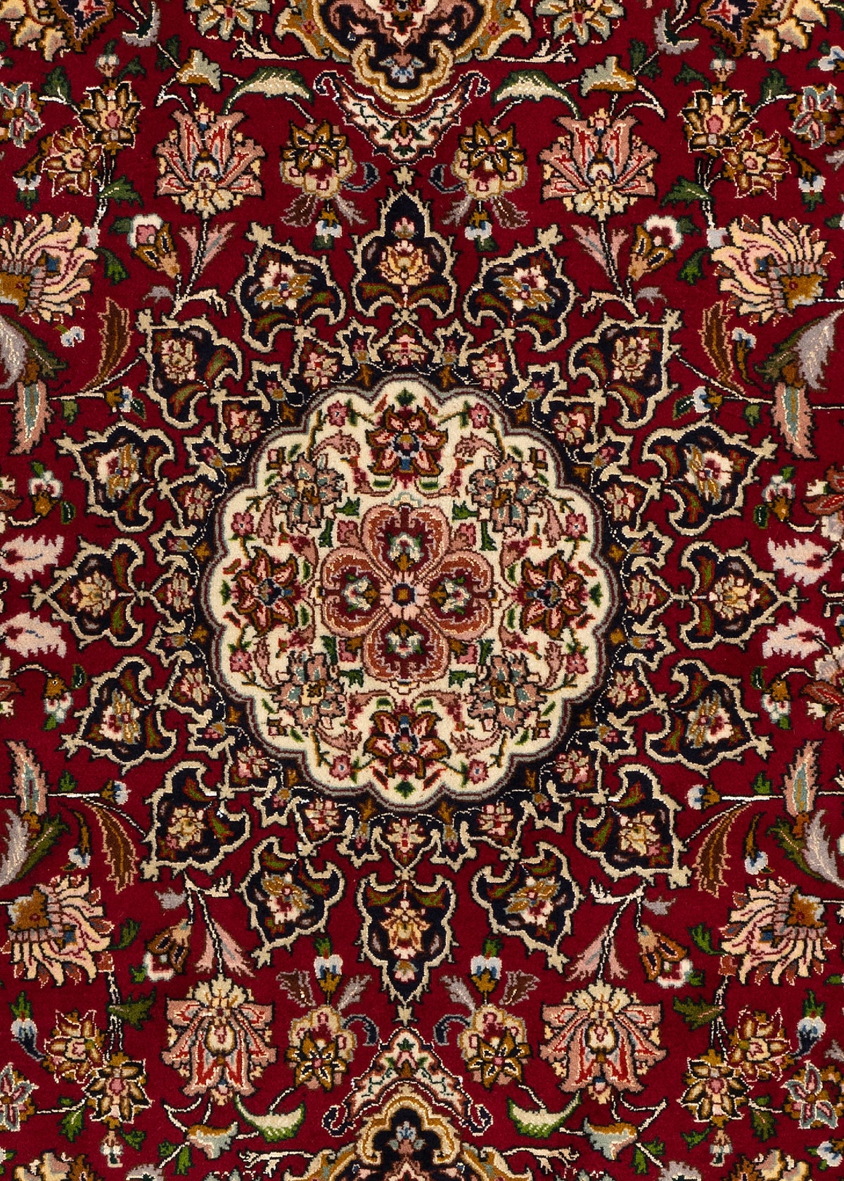 212 x 153 Täbriz mit Seide