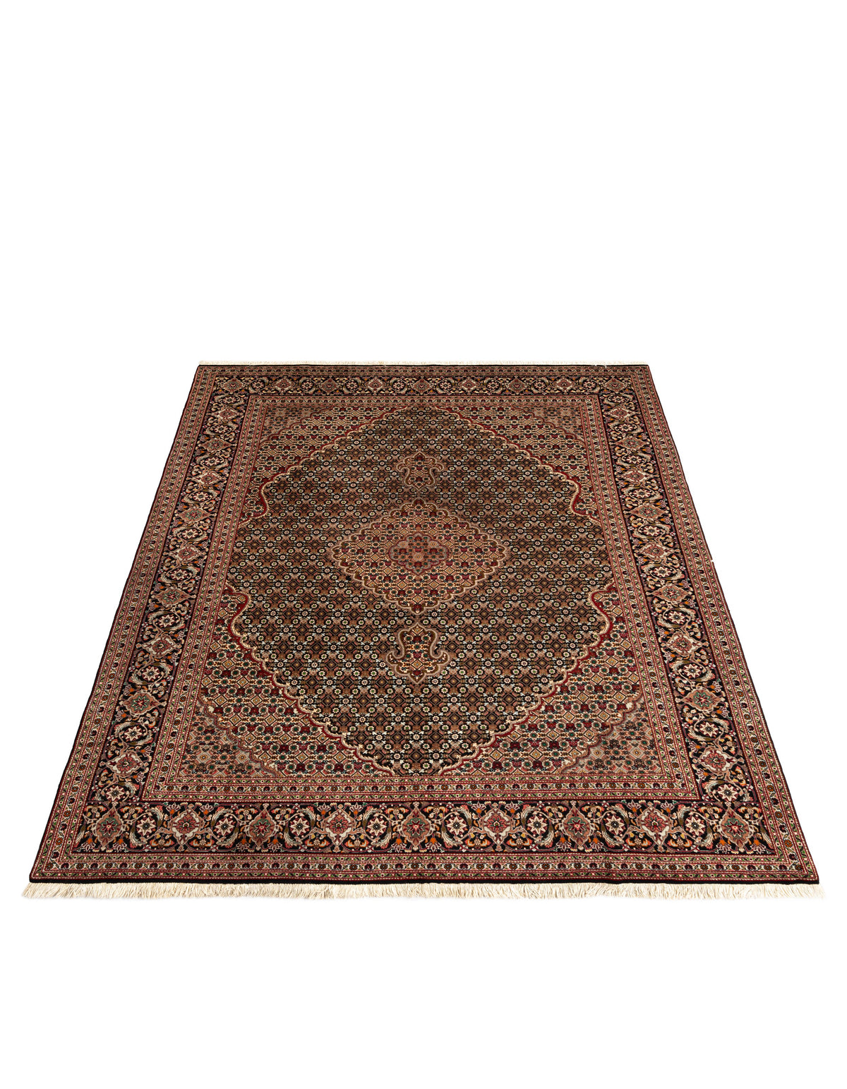 296x203 Tabriz Mahi avec soie