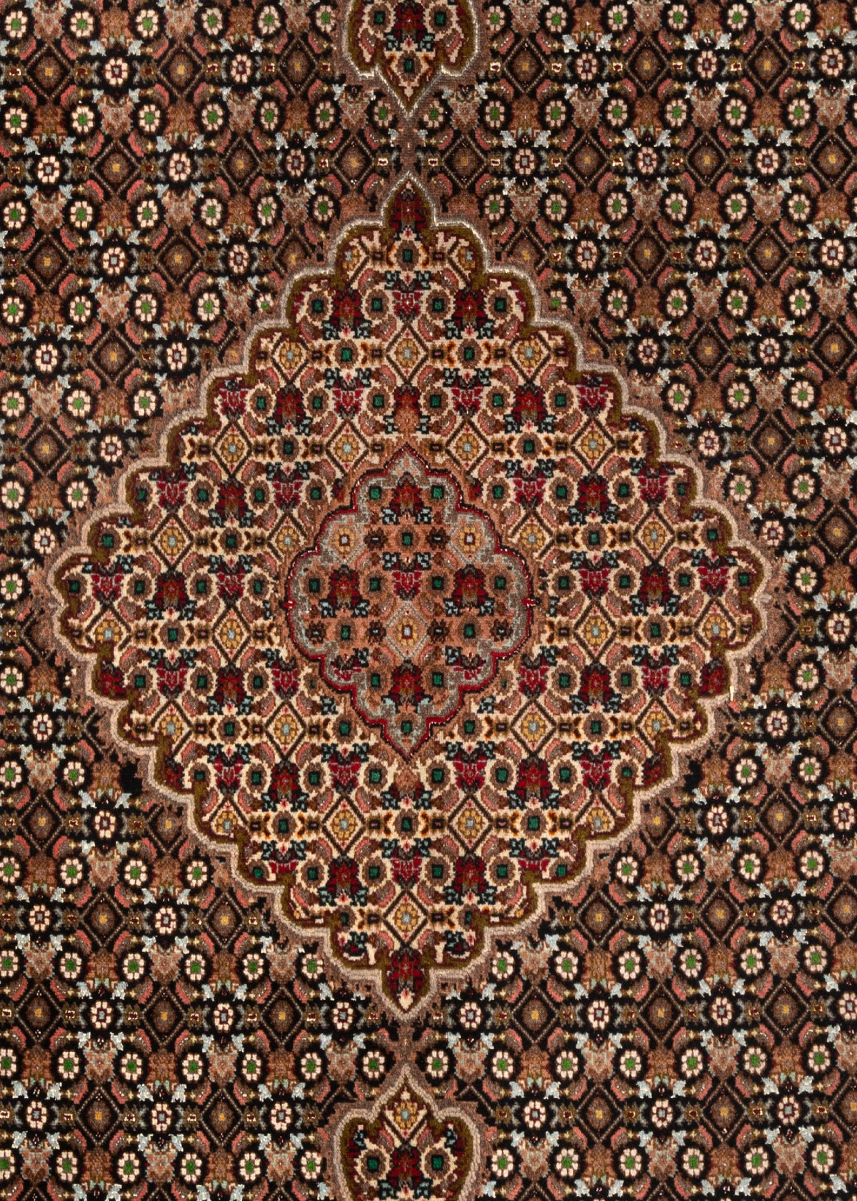 296x203 Tabriz Mahi avec soie