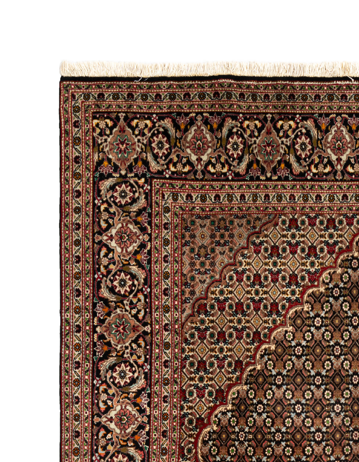 296x203 Tabriz Mahi avec soie