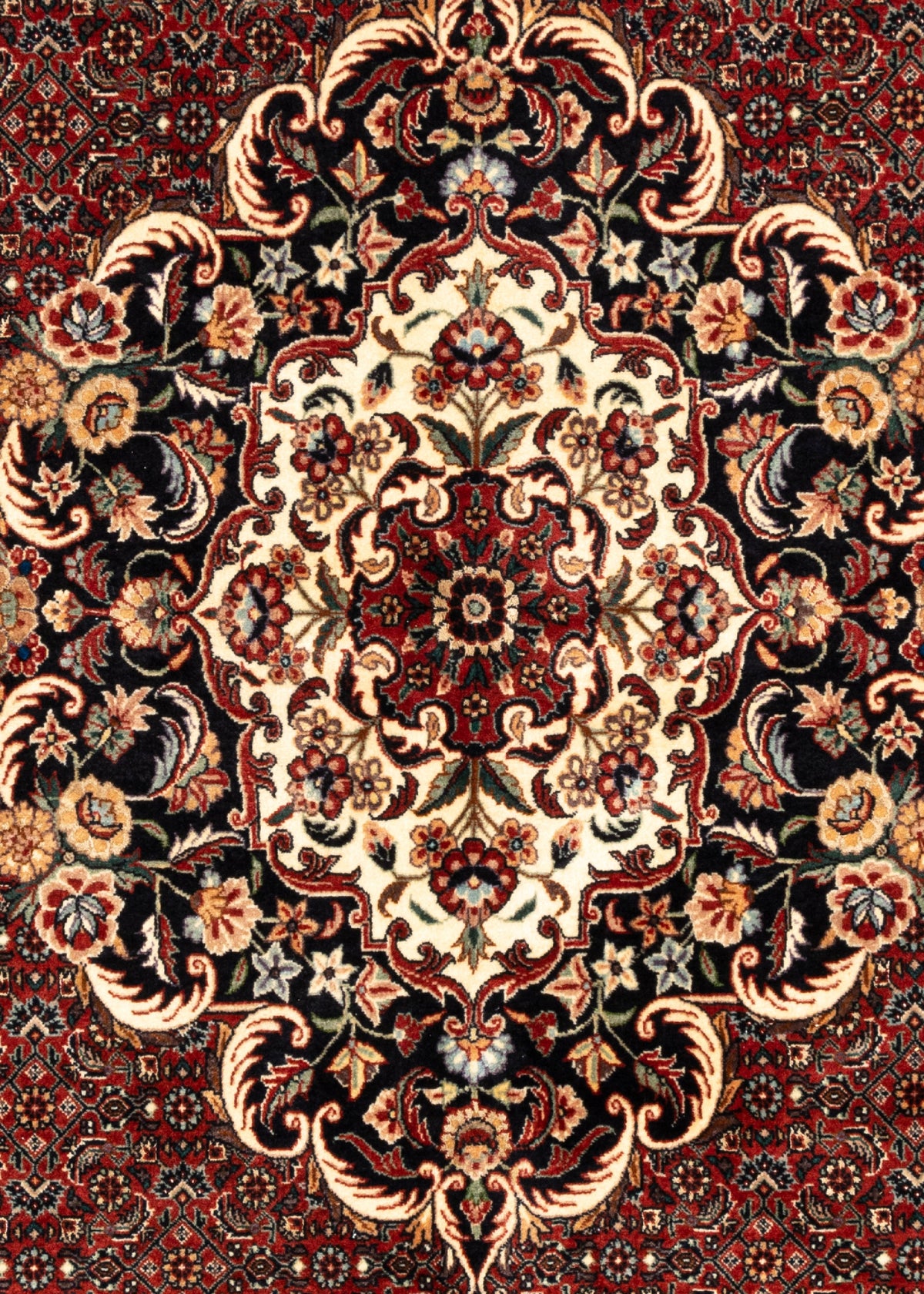 241 x 172 Bidjar mit Seide