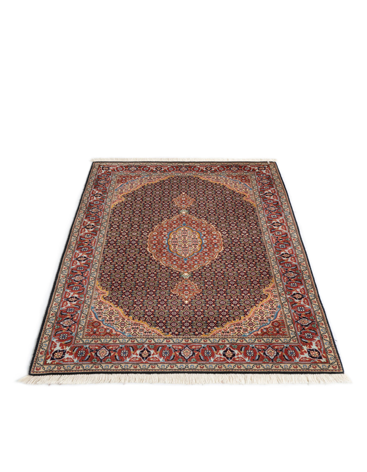 210x150 Tabriz Mahi con seta