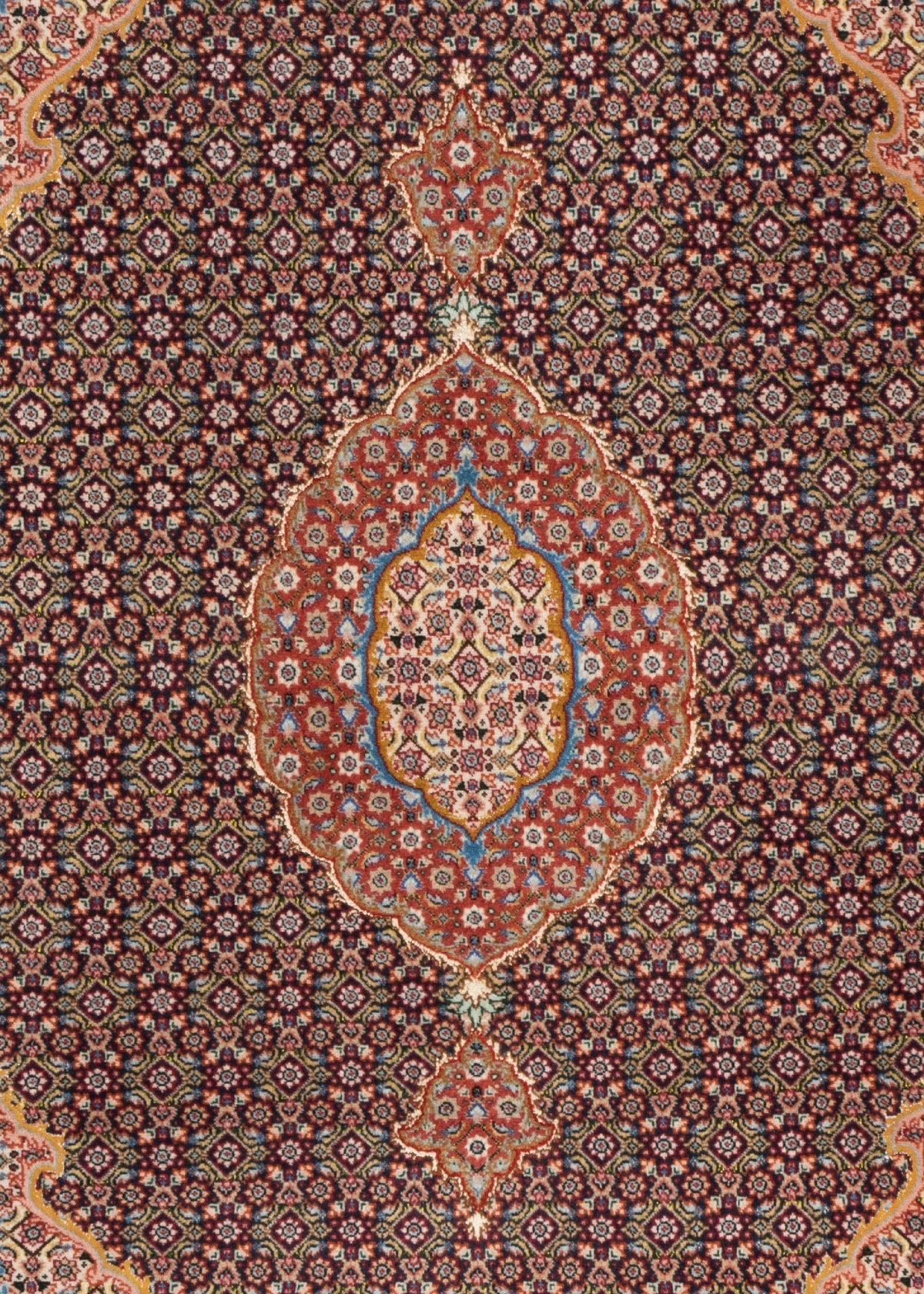 210x150 Tabriz Mahi con seta