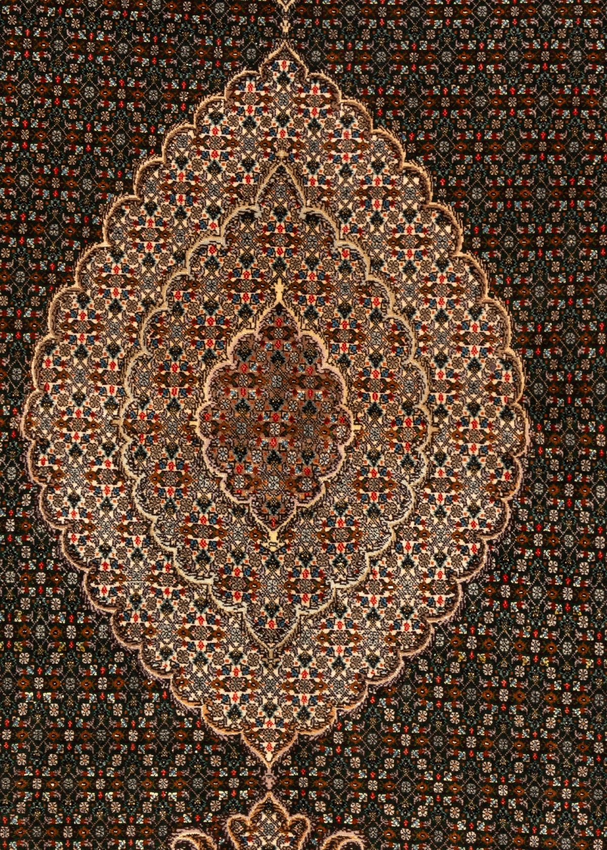 238 x 168 Täbriz Mahi mit Seide