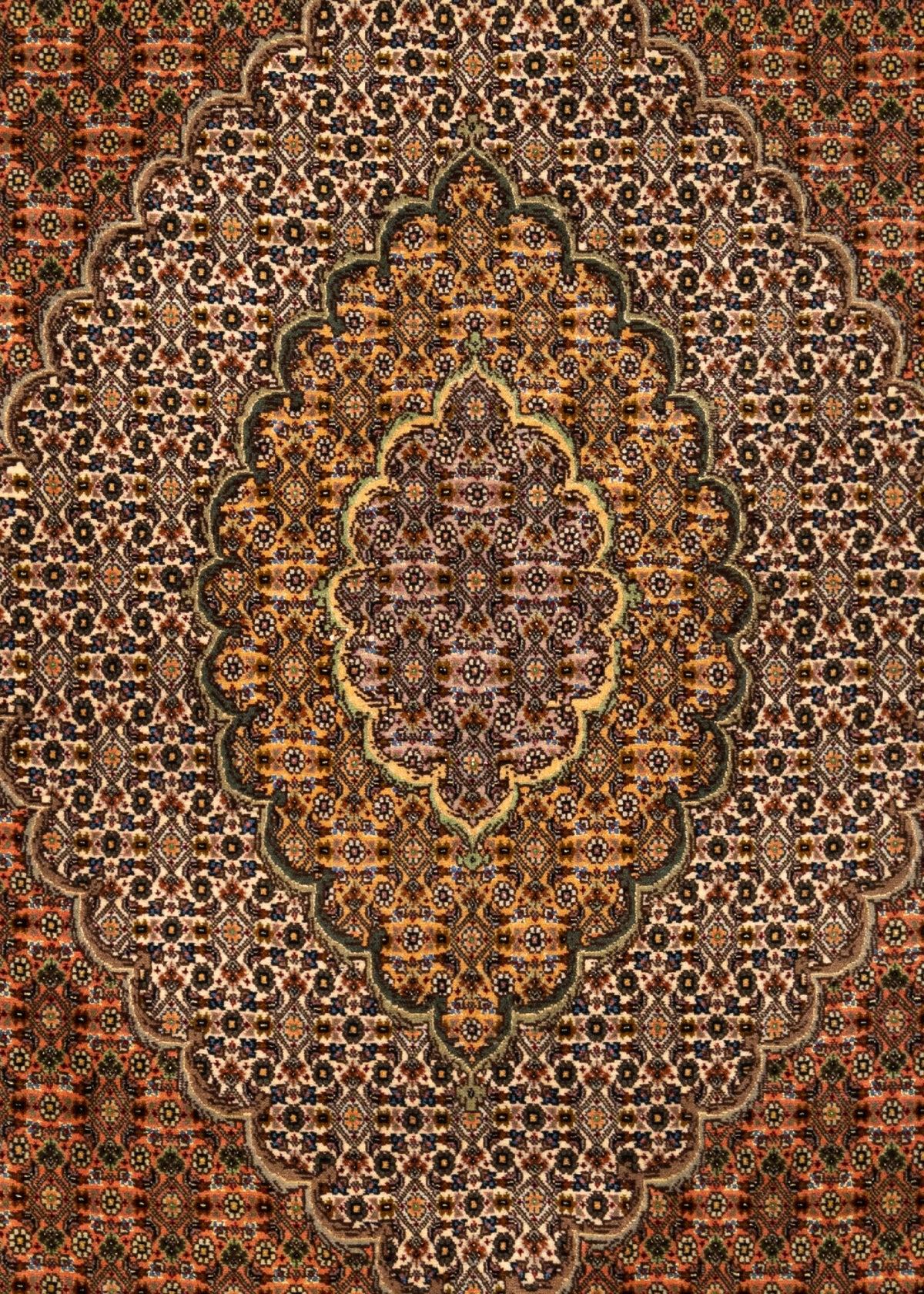 321 x 202 Täbriz Mahi mit Seide