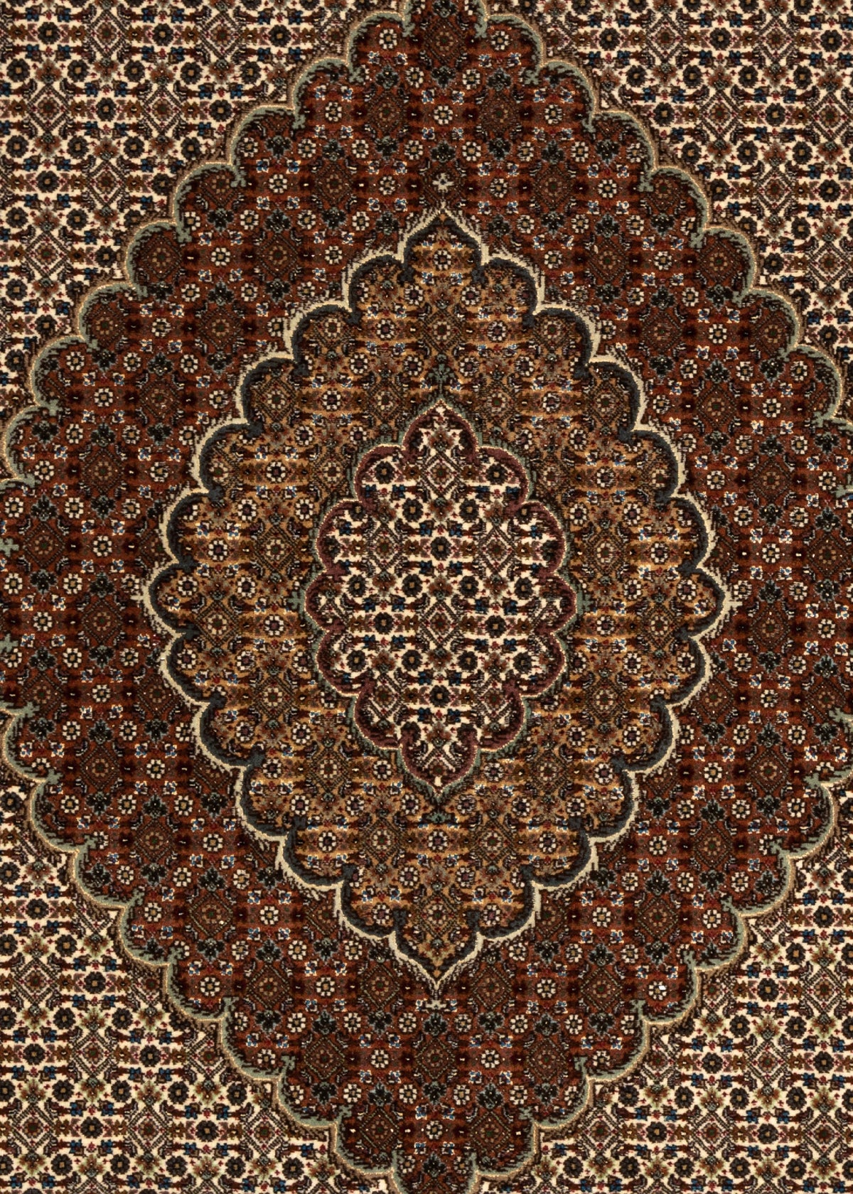 301 x 205 Täbriz Mahi mit Seide