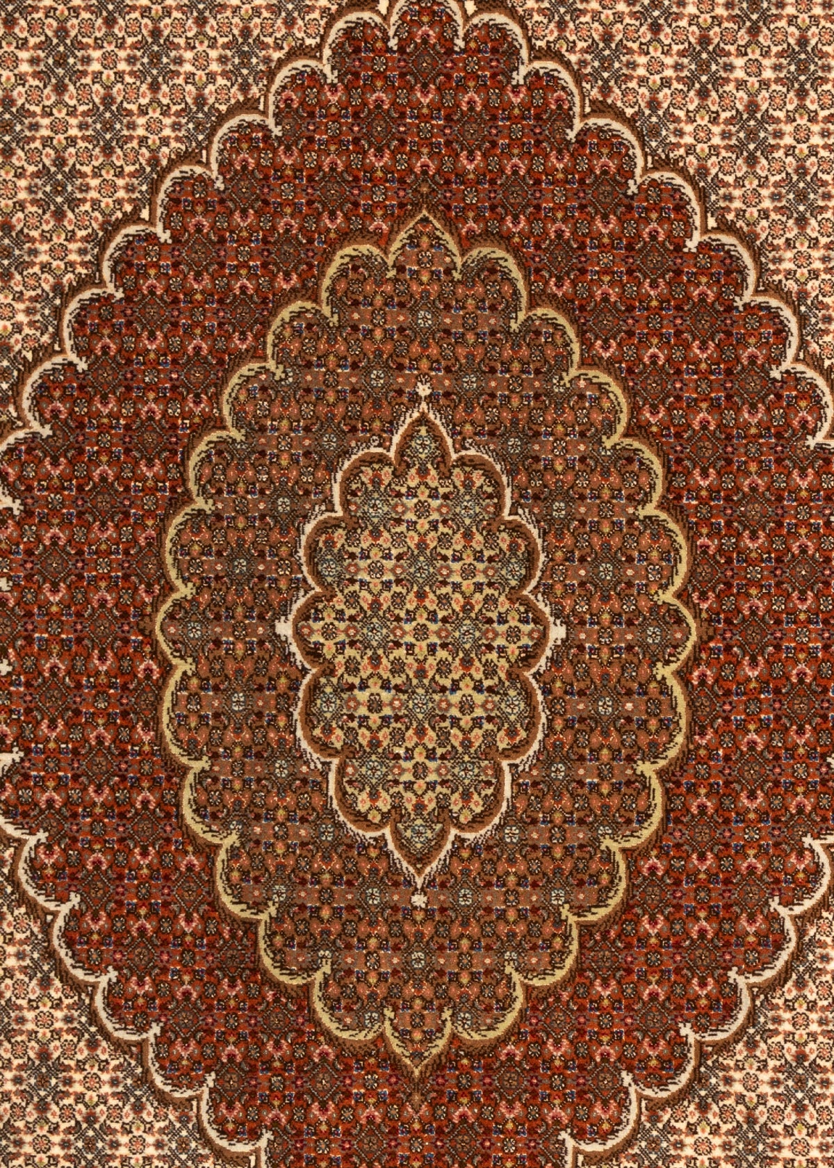 303 x 205 Täbriz Mahi mit Seide