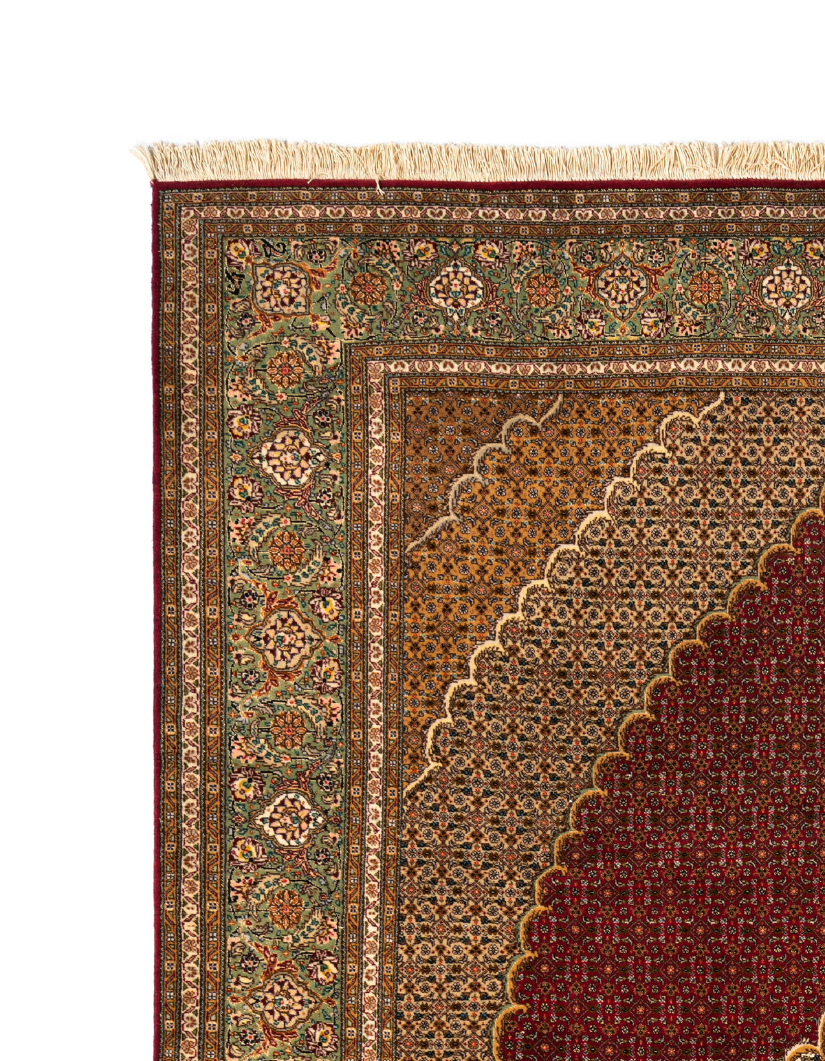 305x205 Tabriz Mahi avec soie