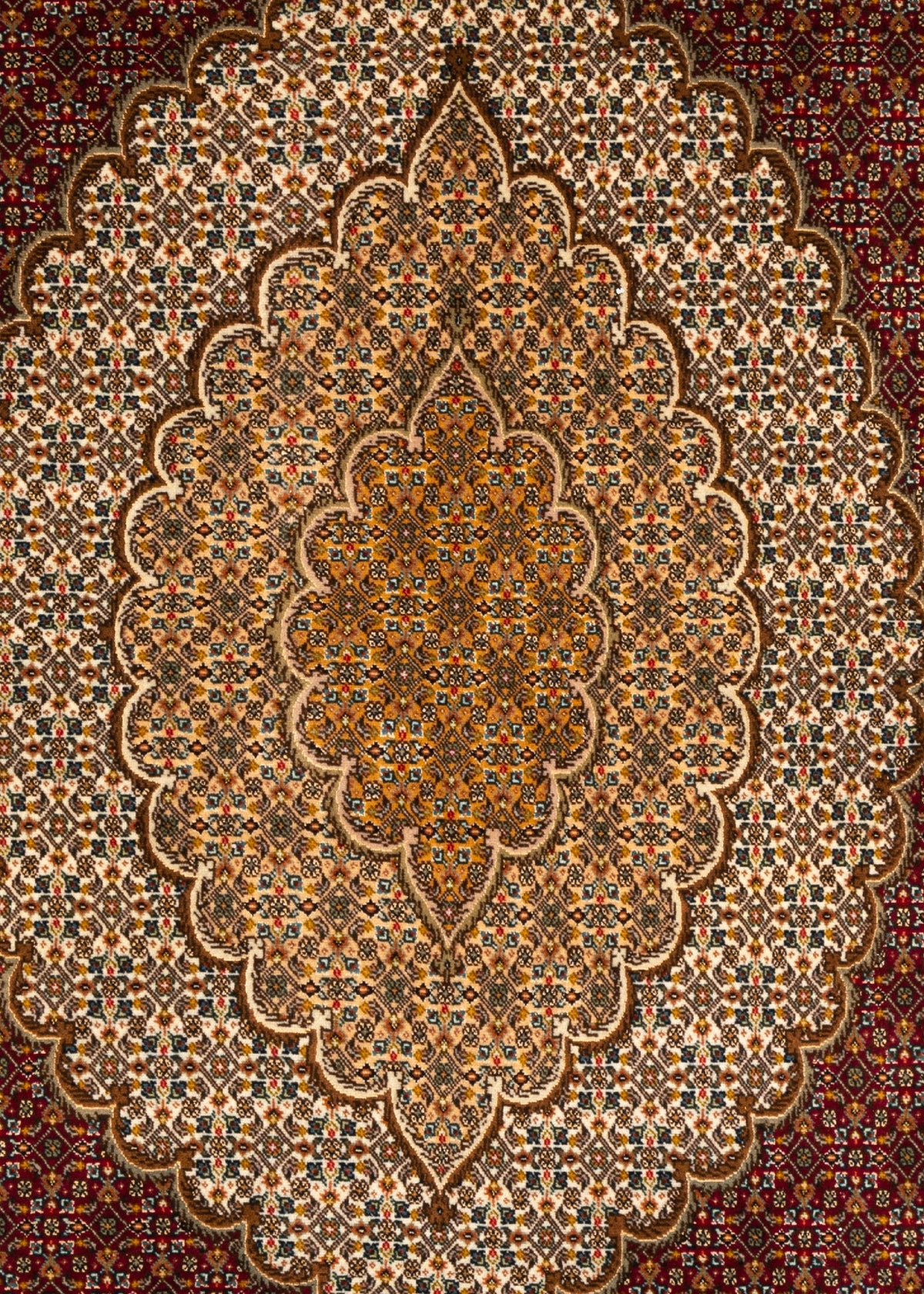 306 x 200 Täbriz Mahi mit Seide