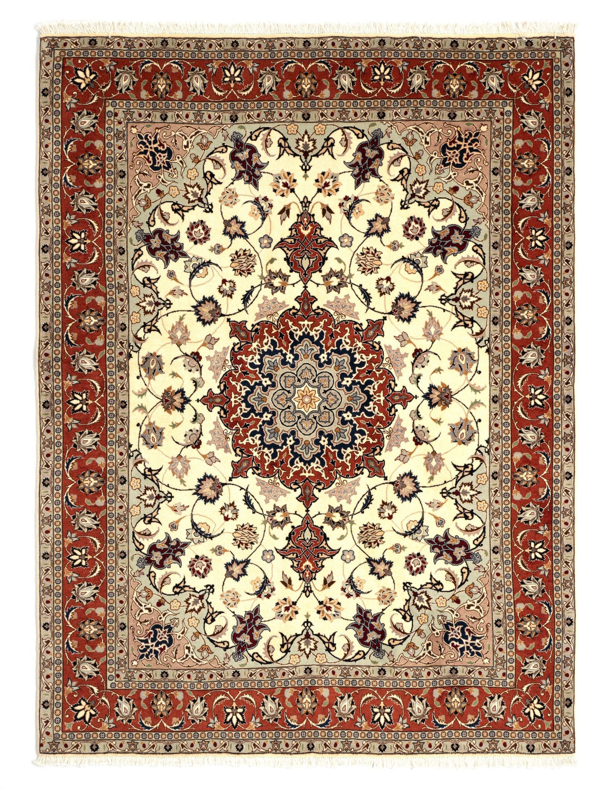 207 x 154 Täbriz mit Seide