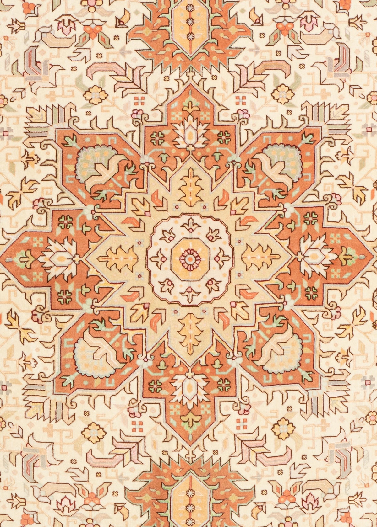 212 x 152 Täbriz mit Seide