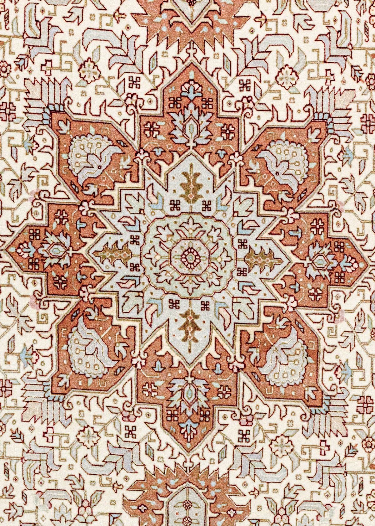 215 x 147 Täbriz mit Seide