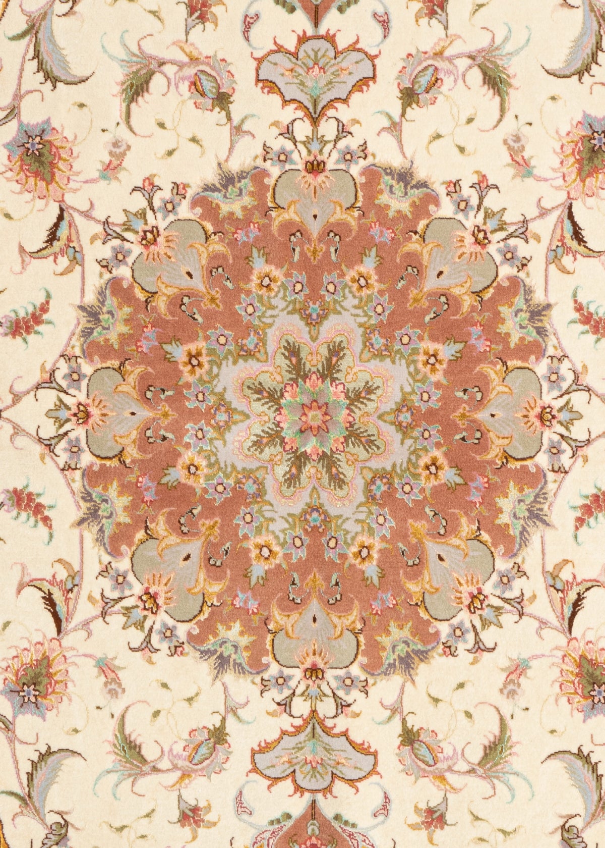 215x152 Tabriz su e con seta