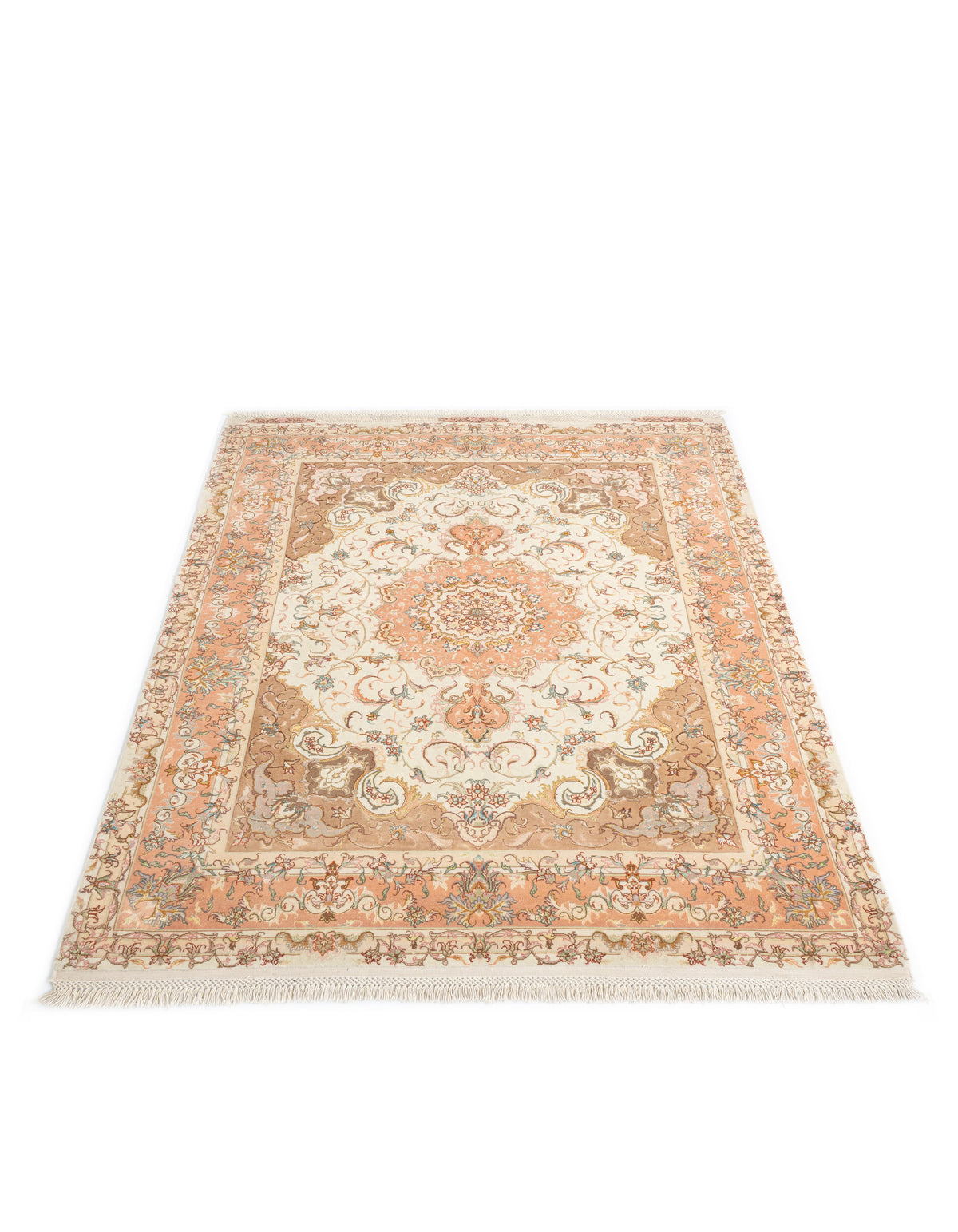 217x150 Tabriz on and with silk