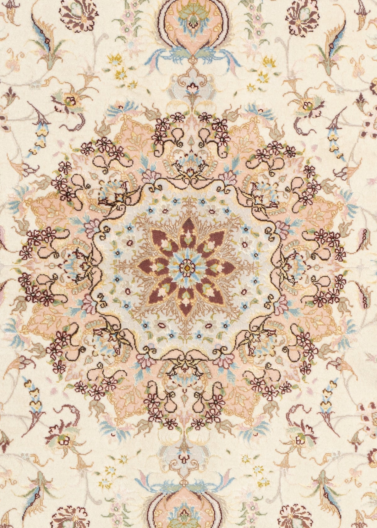 214x147 Tabriz sur et avec de la soie