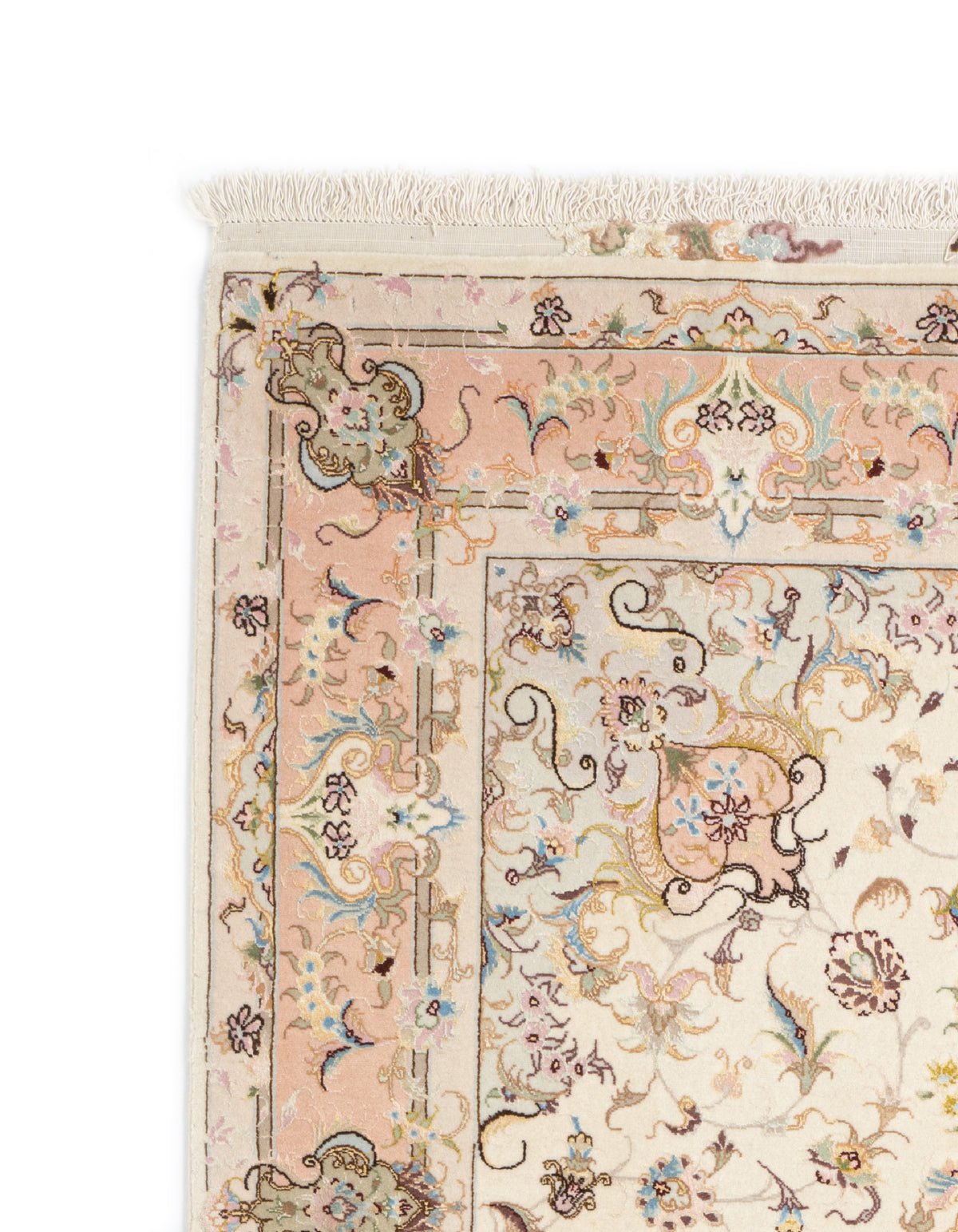 214x147 Tabriz sur et avec de la soie