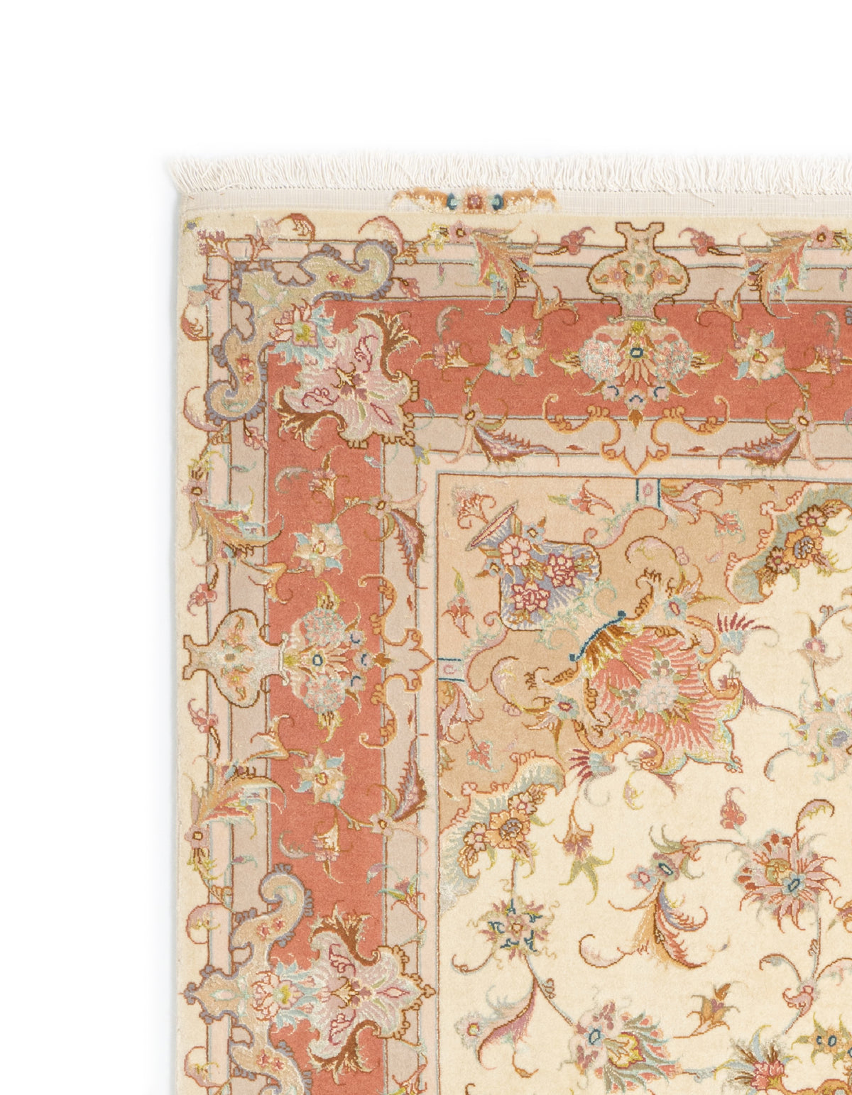 203x152 Tabriz su e con seta