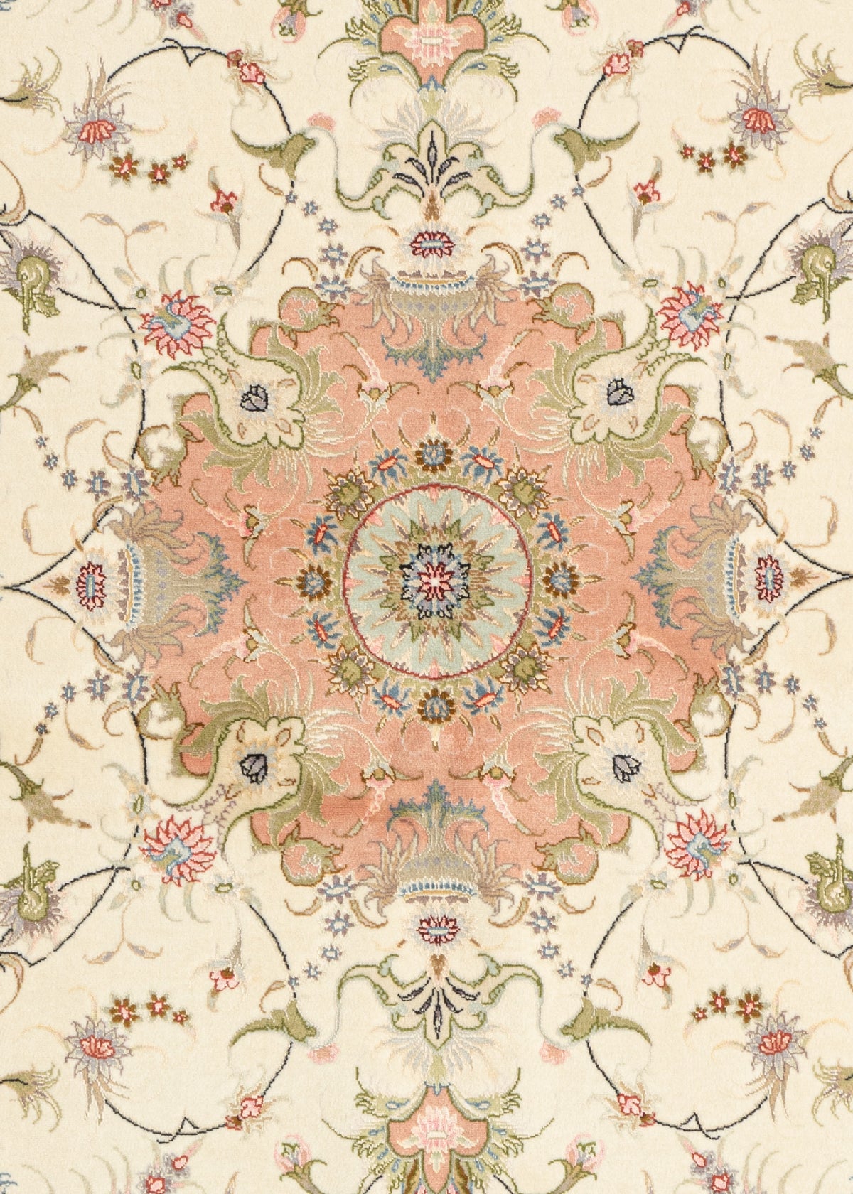 205x150 Tabriz su e con seta