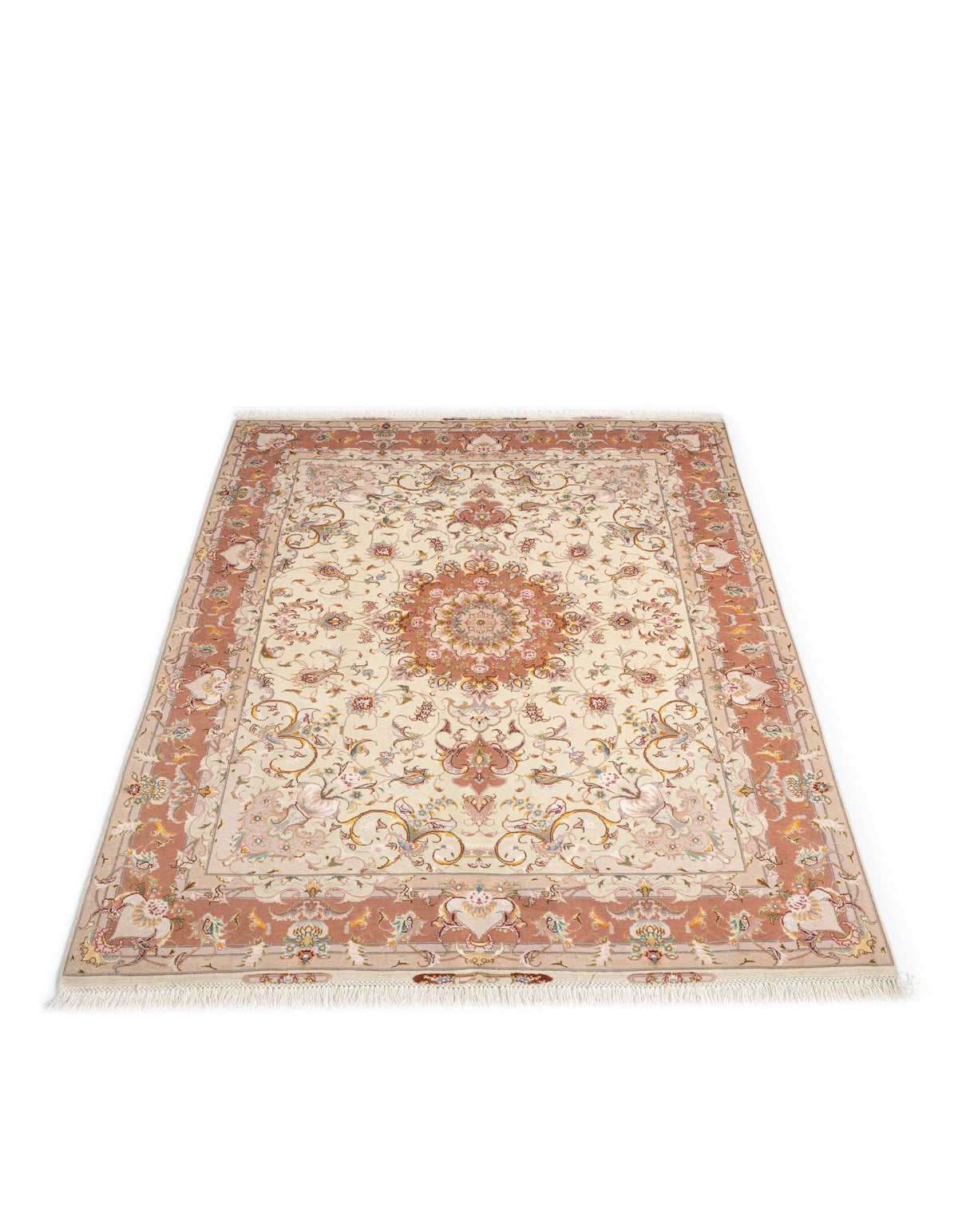 218x150 Tabriz su e con seta