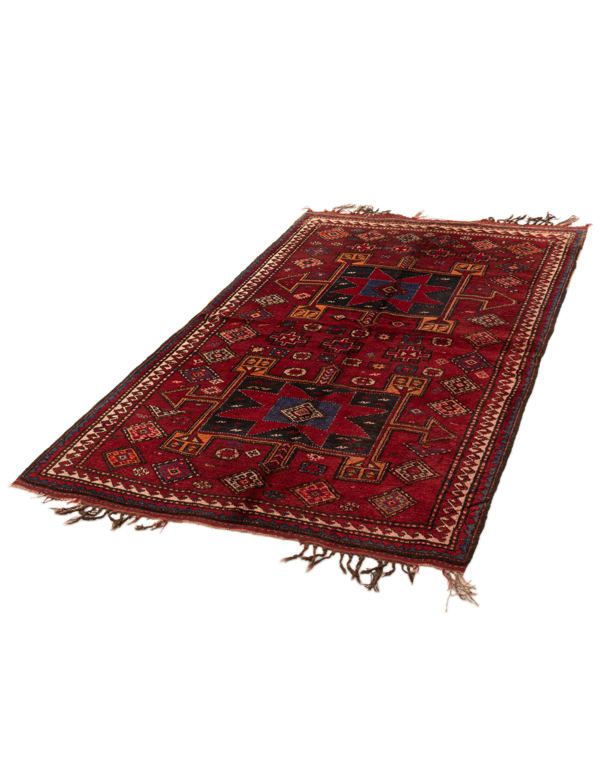 245 x 140 Kurden Teppich alt