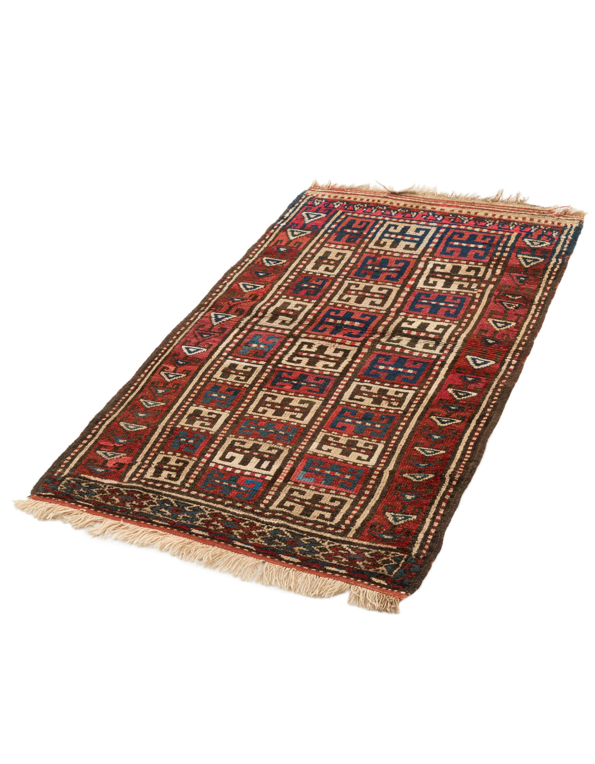137 x 86 Kurden Teppich alt