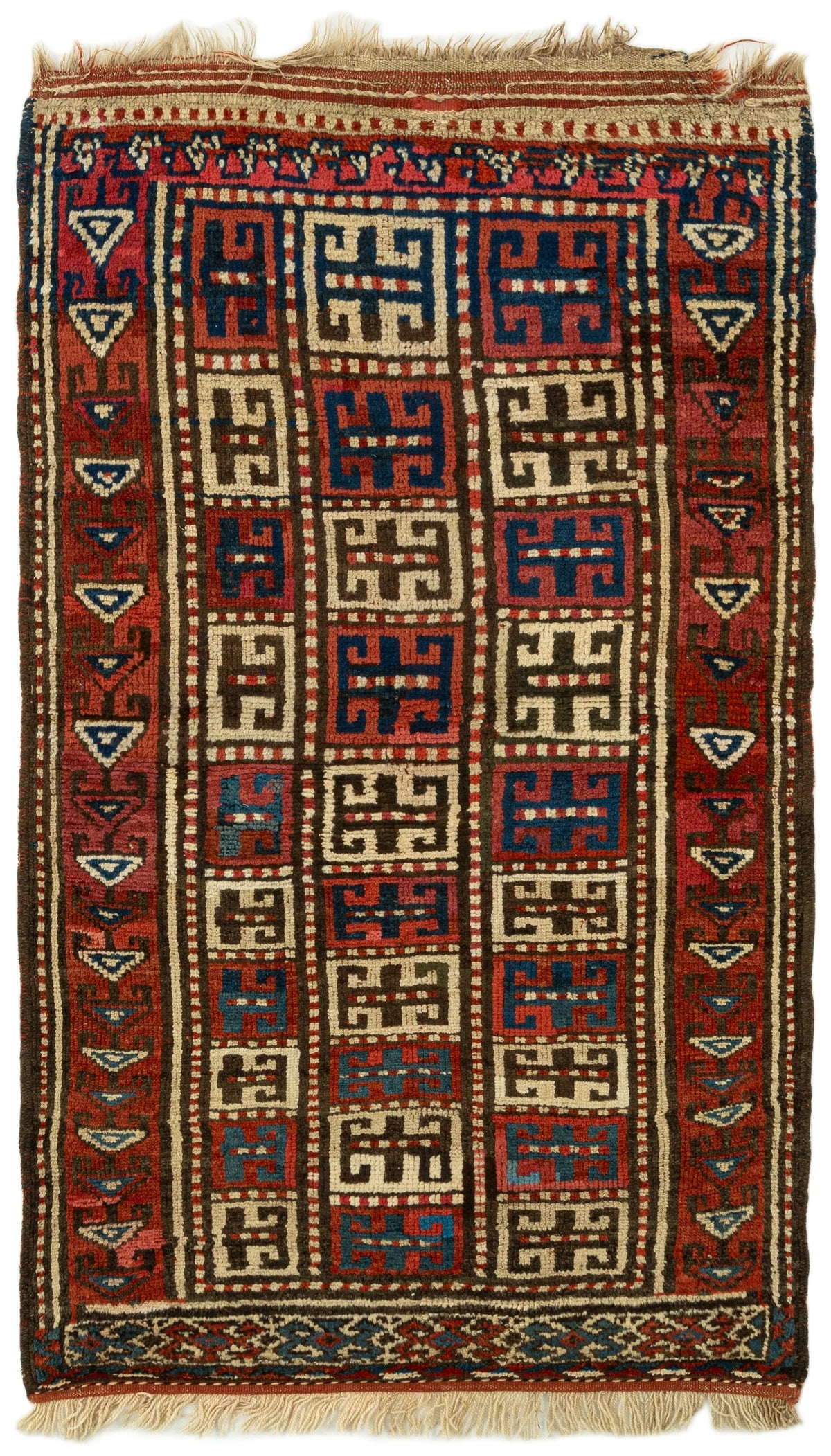 137 x 86 Kurden Teppich alt