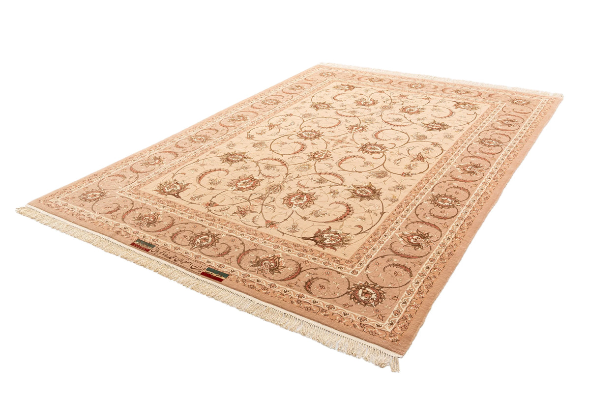 350 x 250 Indo Isfahan mit Seide auf Seide