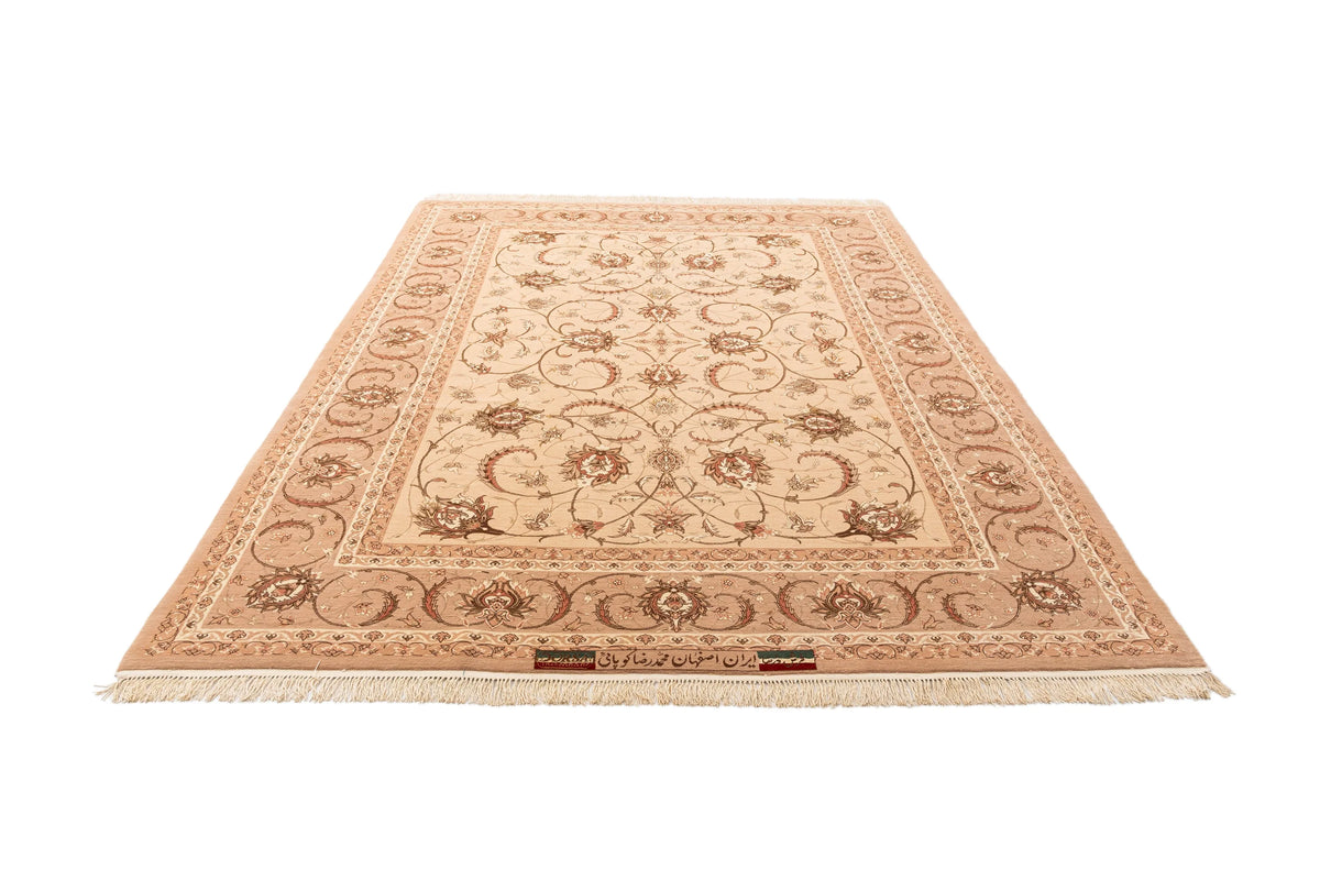 350 x 250 Indo Isfahan mit Seide auf Seide