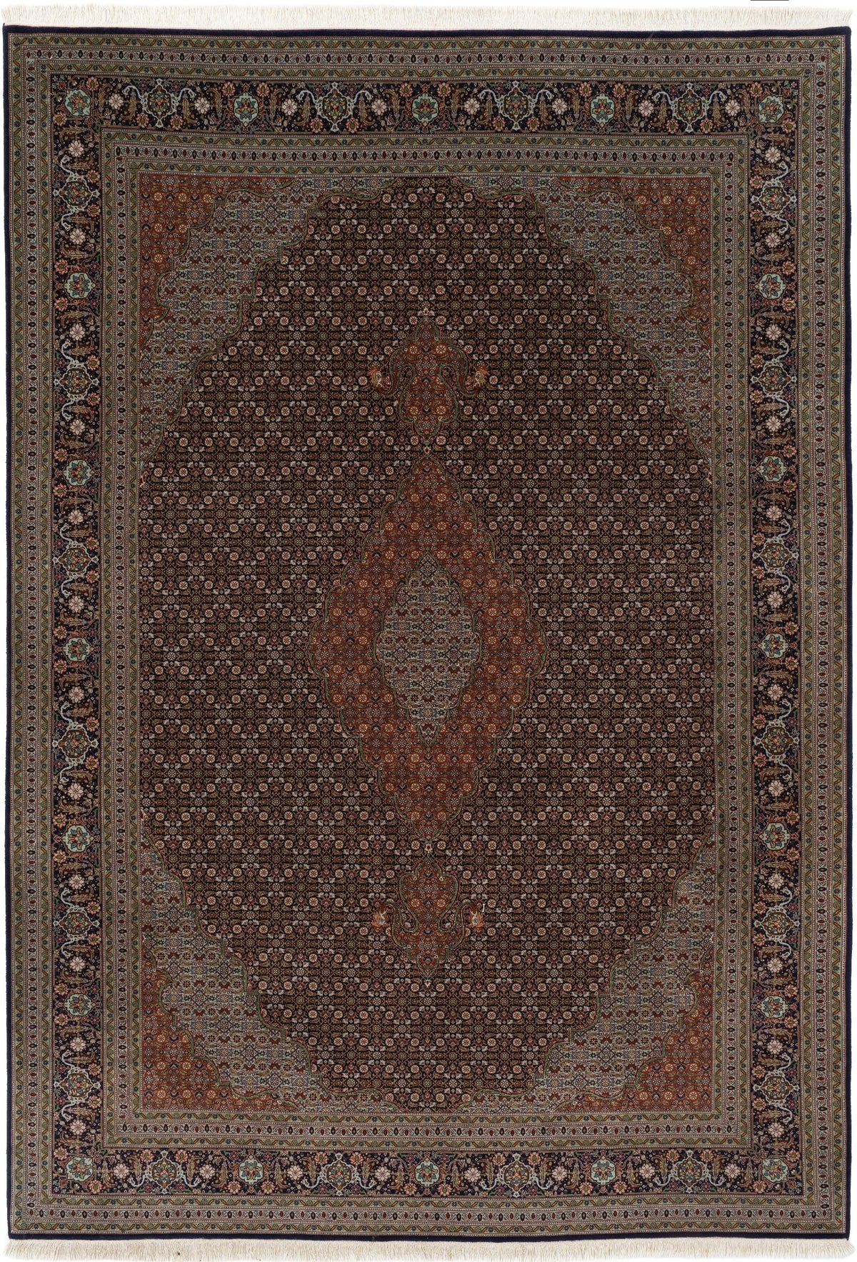 296 x 204 Täbriz mit Seide