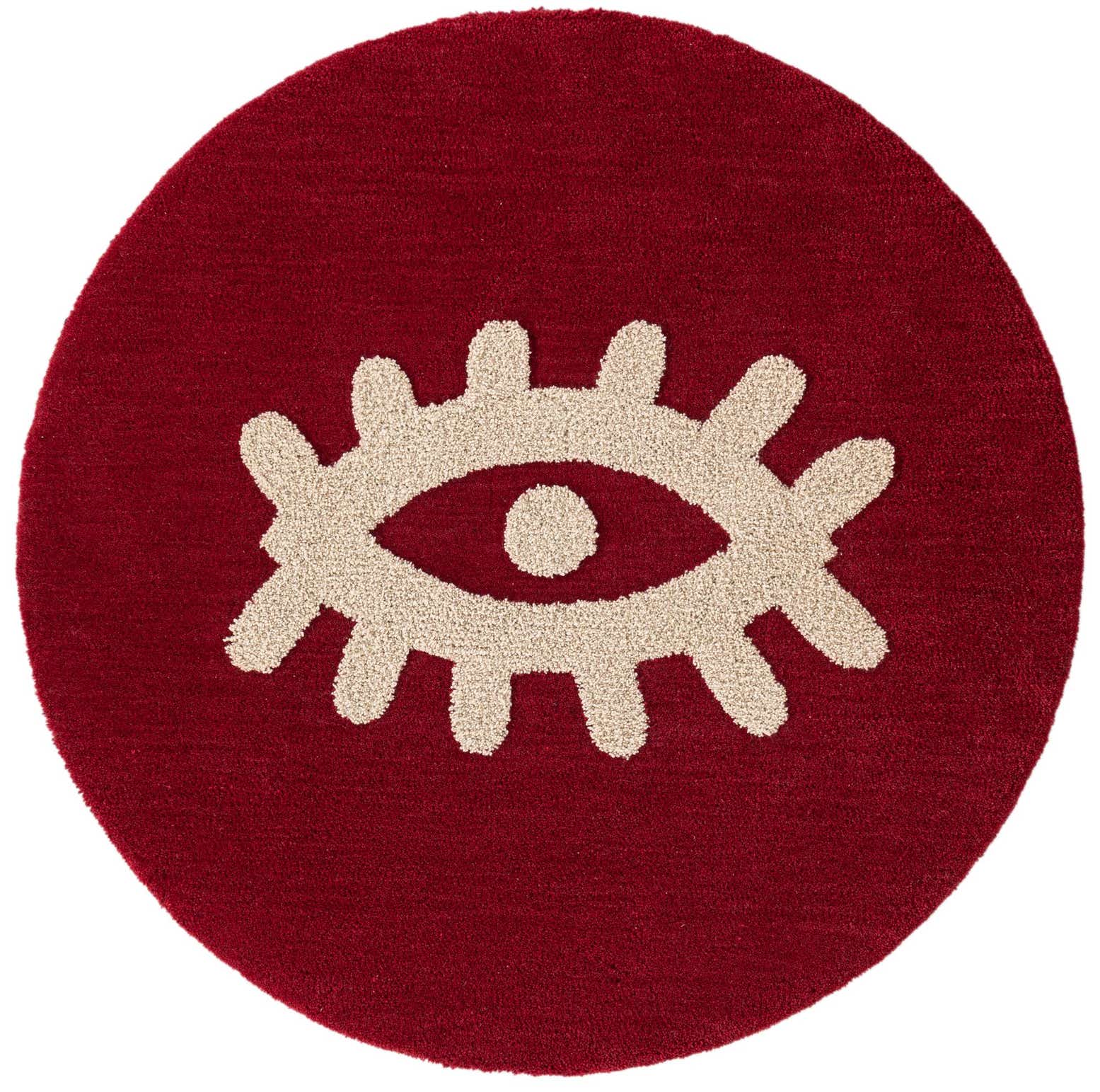 Rund Teppich AI Handgetuftet in Rot von Hadorn™ - Lifestyle Image