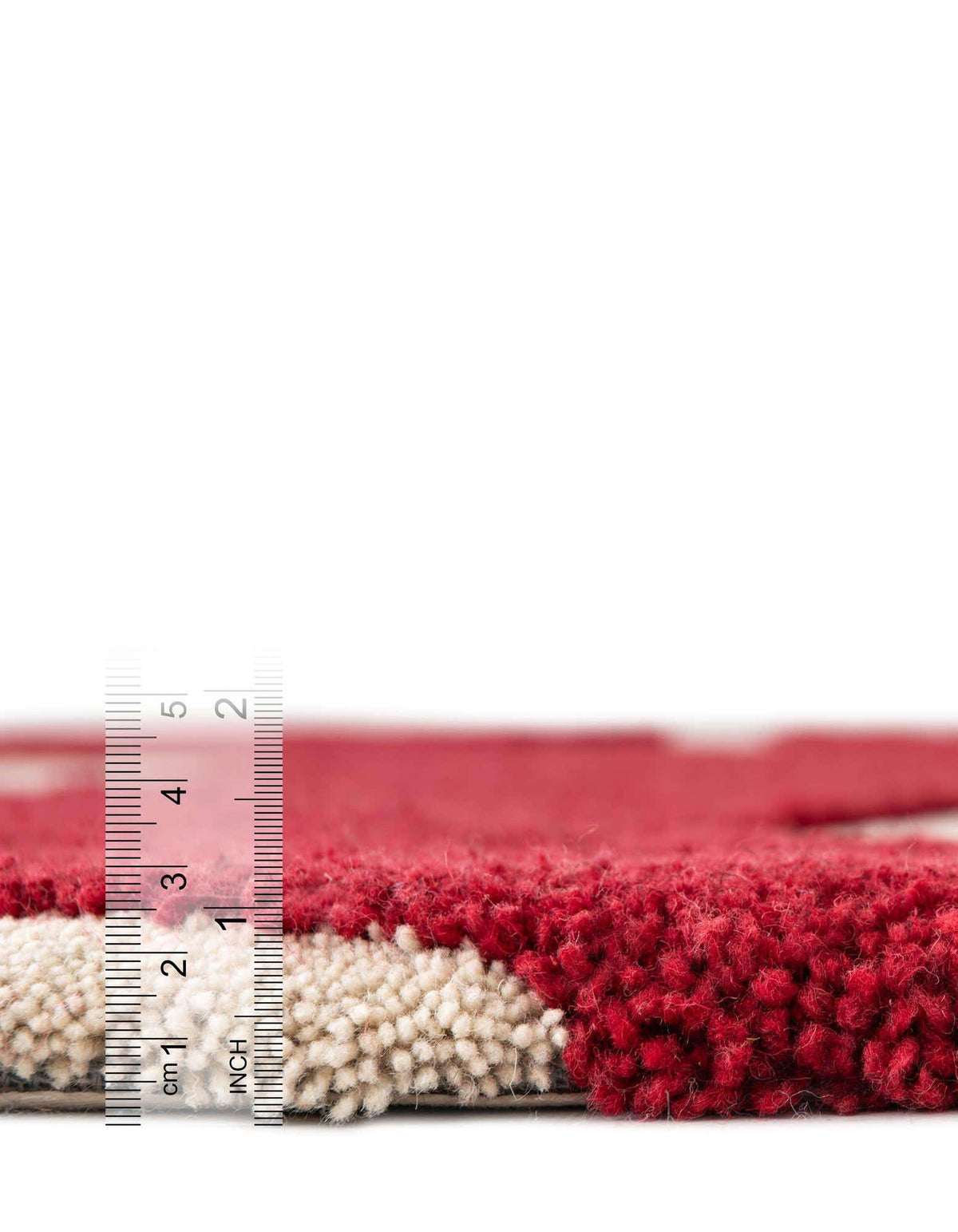 Quadratisch Teppich AI Handgetuftet in Rot und Elfenbein von Hadorn™ - Lifestyle Image