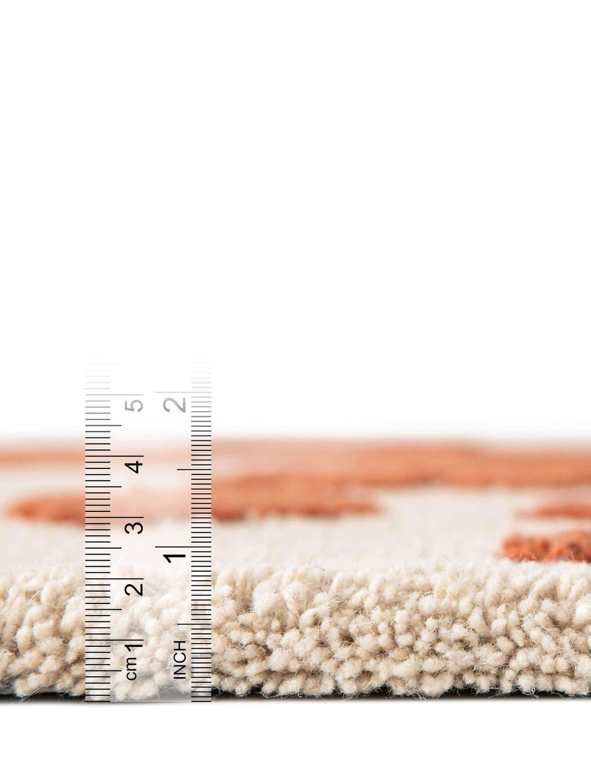 Quadratisch Teppich AI Handgetuftet in Orange und Elfenbein von Hadorn™ - Lifestyle Image