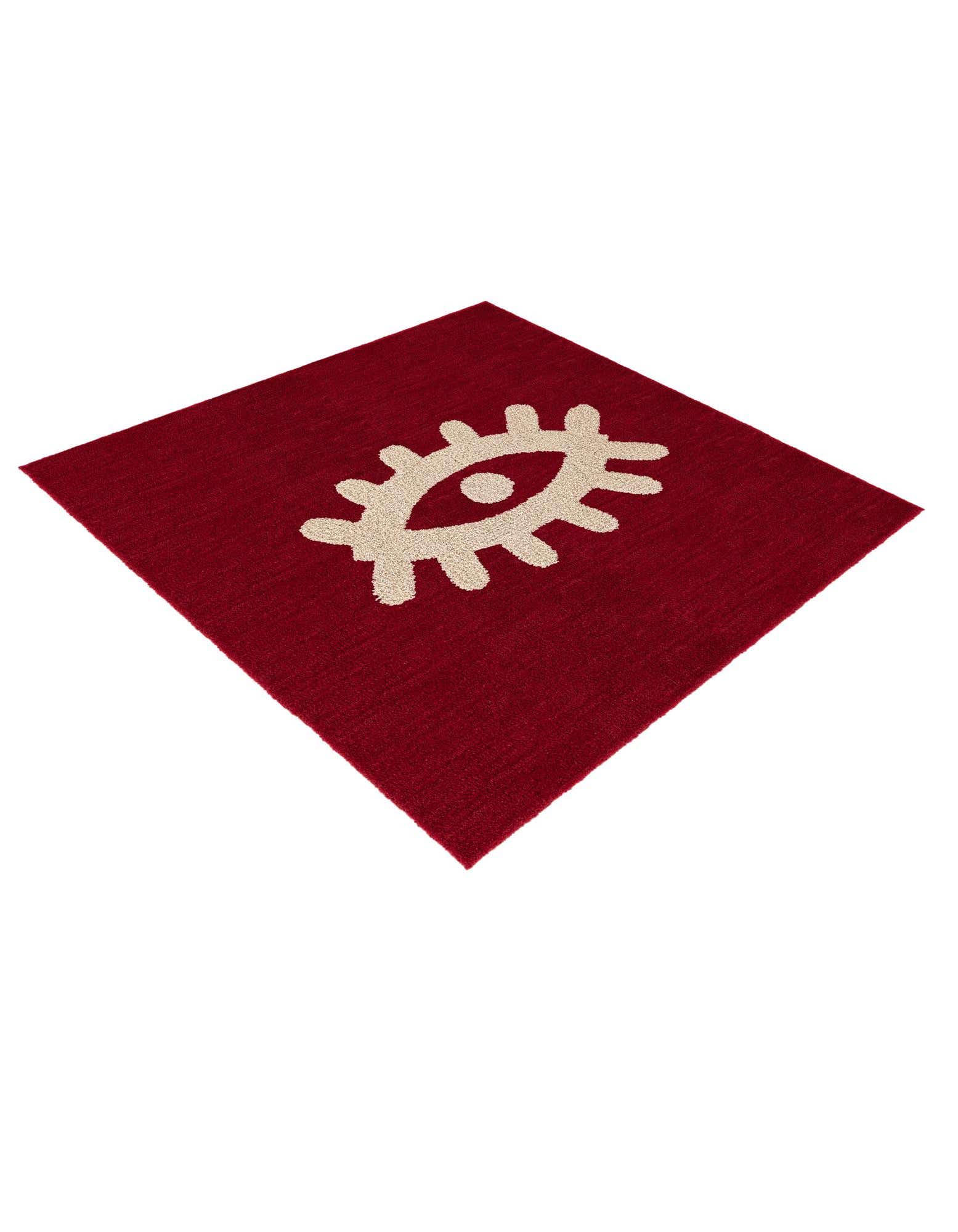 Quadratisch Teppich AI Handgetuftet in Rot von Hadorn™ - Lifestyle Image