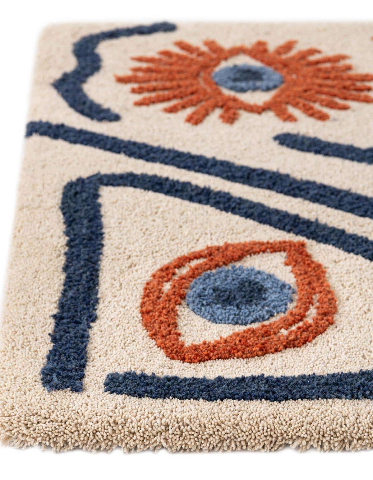 Quadratisch Teppich AI Handgetuftet in Elfenbein von Hadorn™ - Lifestyle Image
