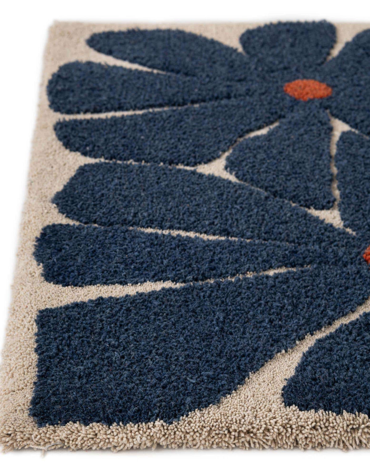 Läufer Teppich AI Handgetuftet in Marineblau und Elfenbein von Hadorn™ - Lifestyle Image