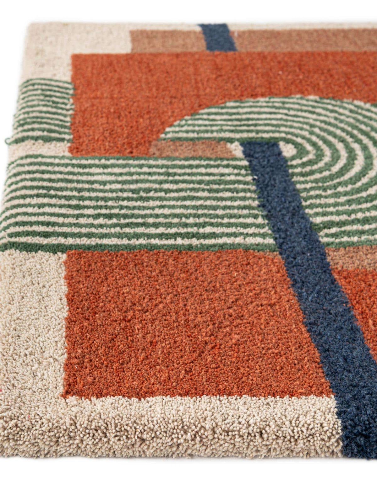 Quadratisch Teppich AI Handgetuftet in Orange von Hadorn™ - Lifestyle Image
