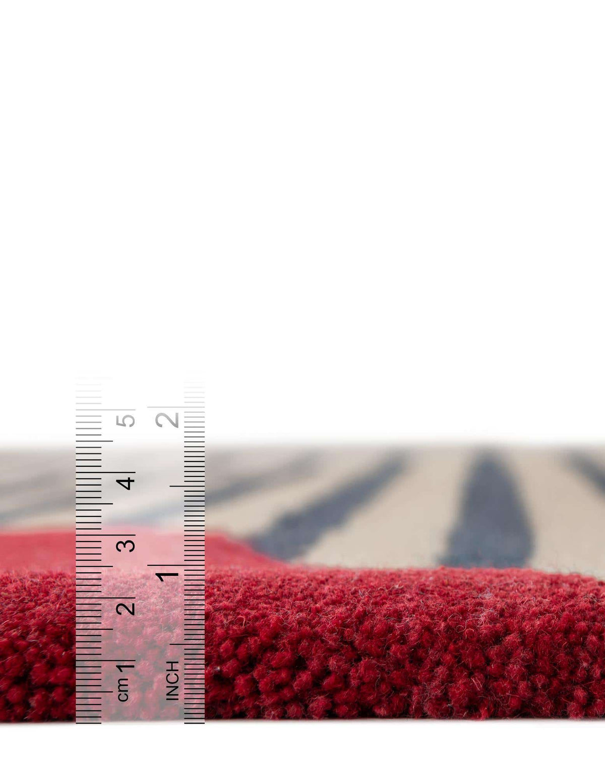 Rechteck Teppich AI Handgetuftet in Elfenbein und Rot von Hadorn™ - Lifestyle Image