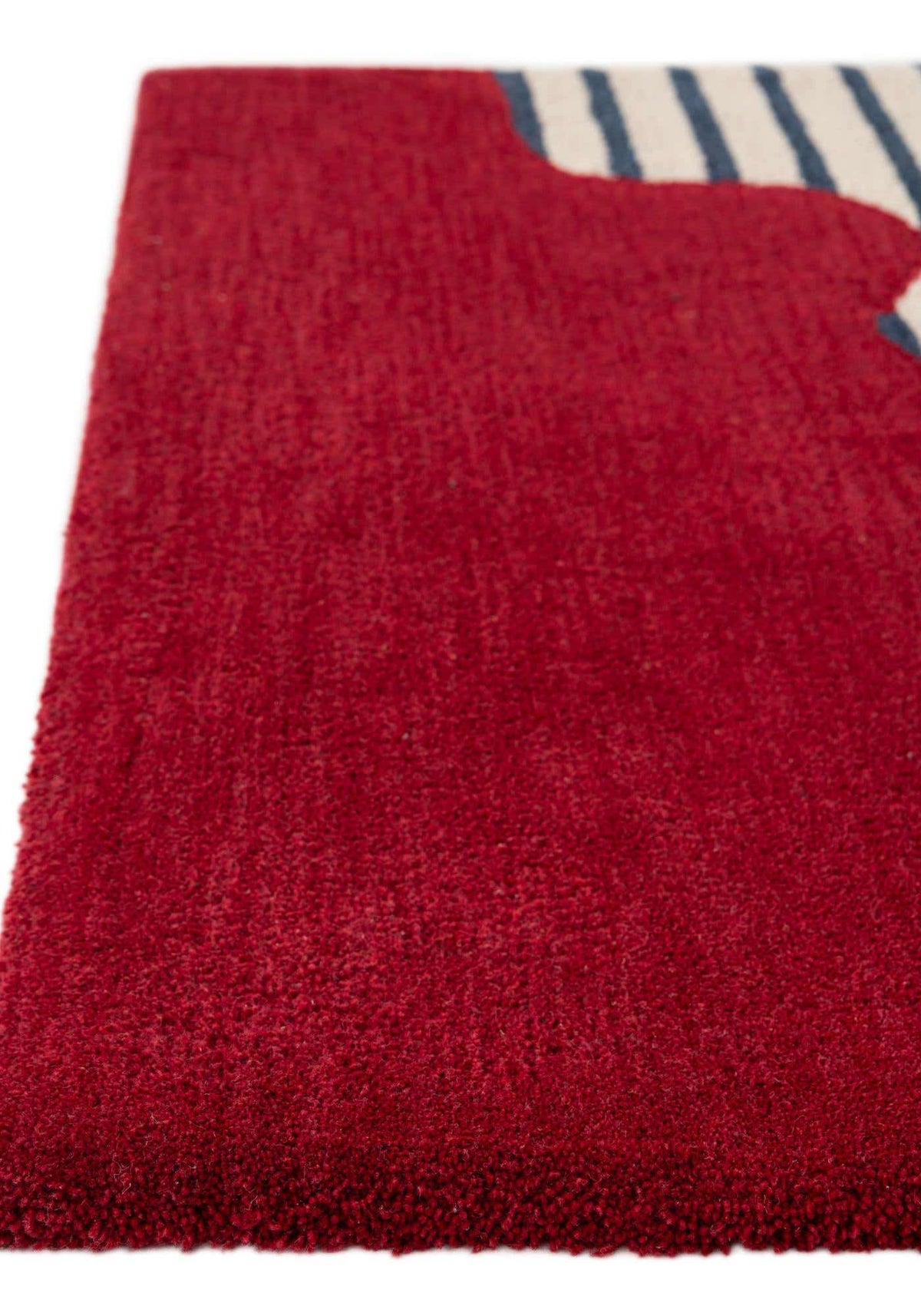 Rechteck Teppich AI Handgetuftet in Elfenbein und Rot von Hadorn™ - Lifestyle Image