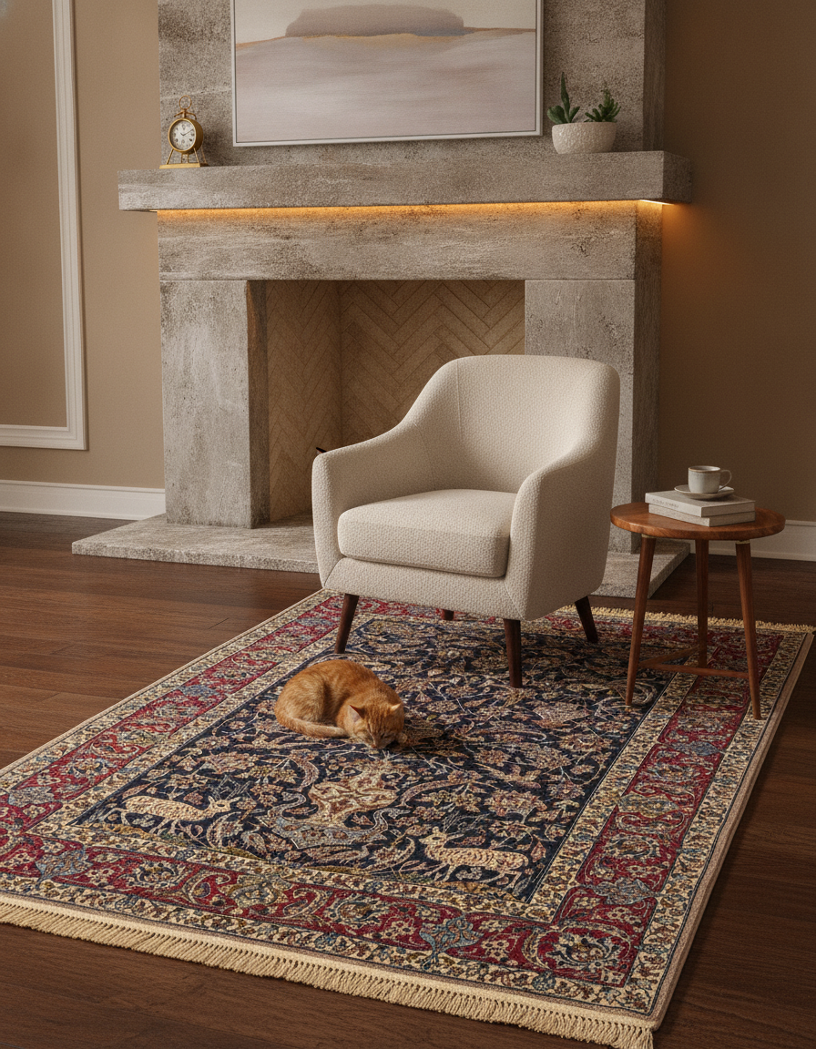 113 x 171 Isfahan mit Seide