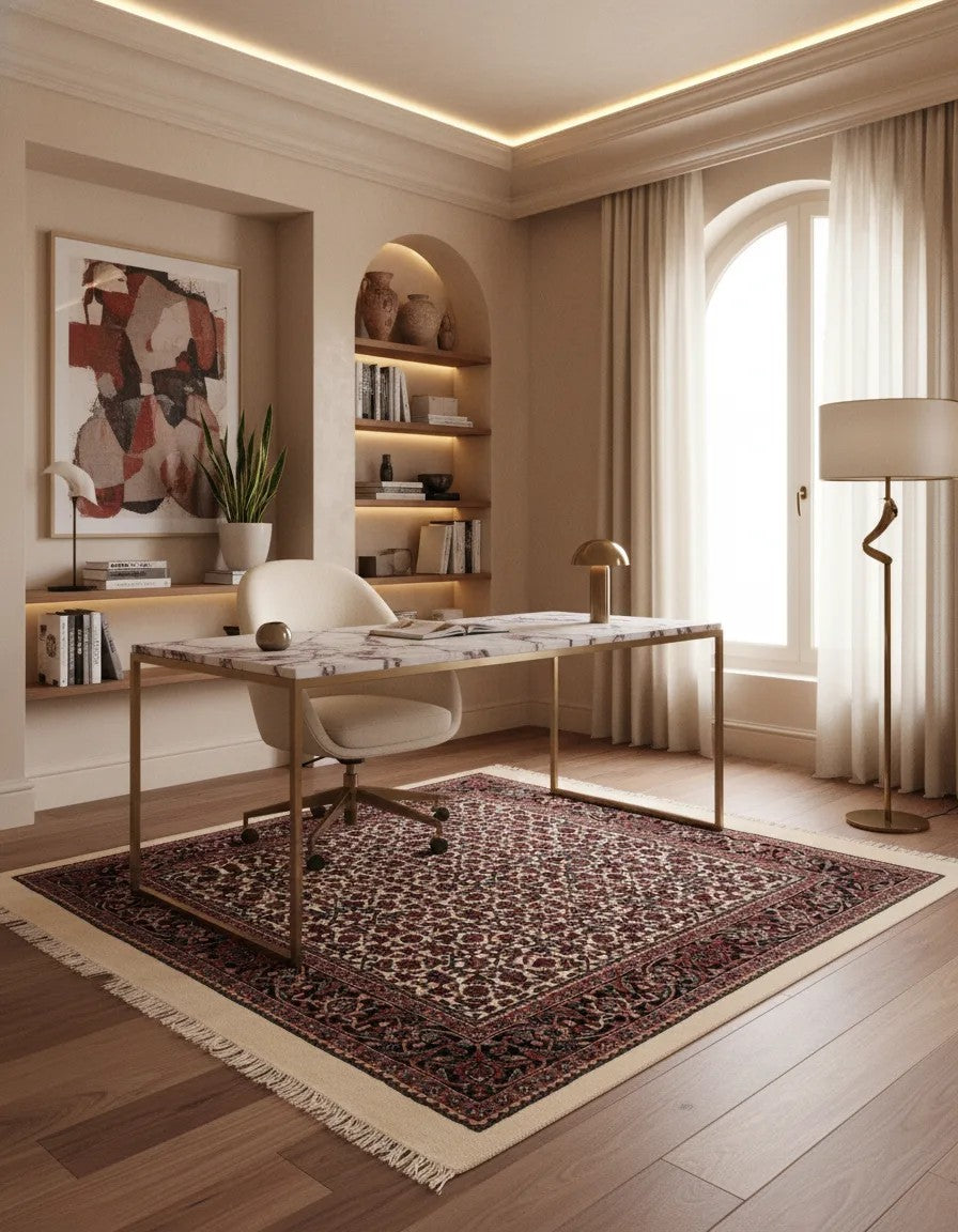 96 x 109 Bidjar mit Seide