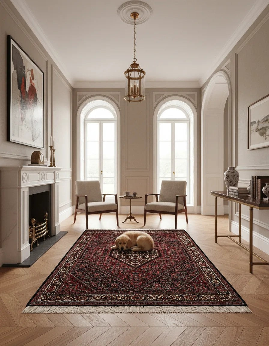 76 x 109 Bidjar mit Seide